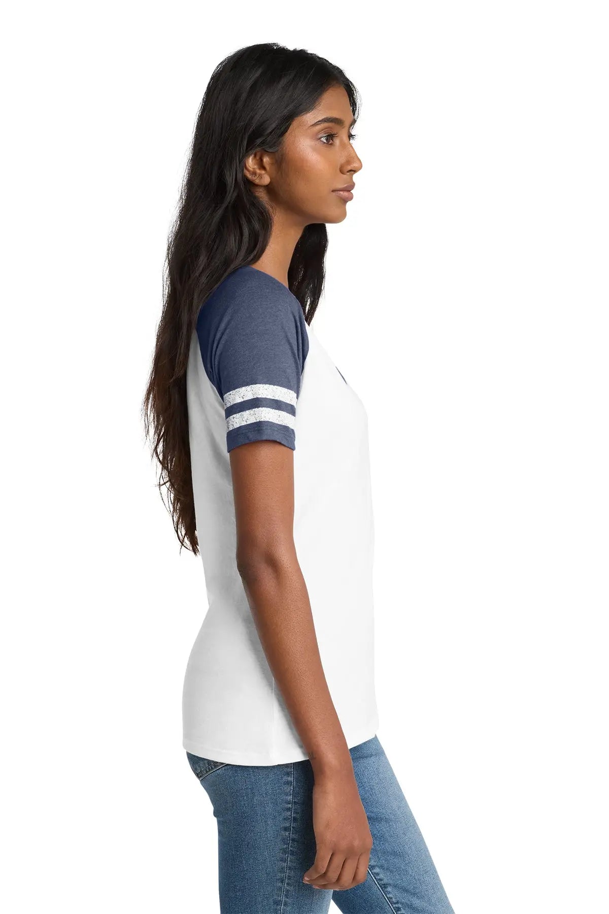 District® Women’s Game V-Neck Tee #DM476