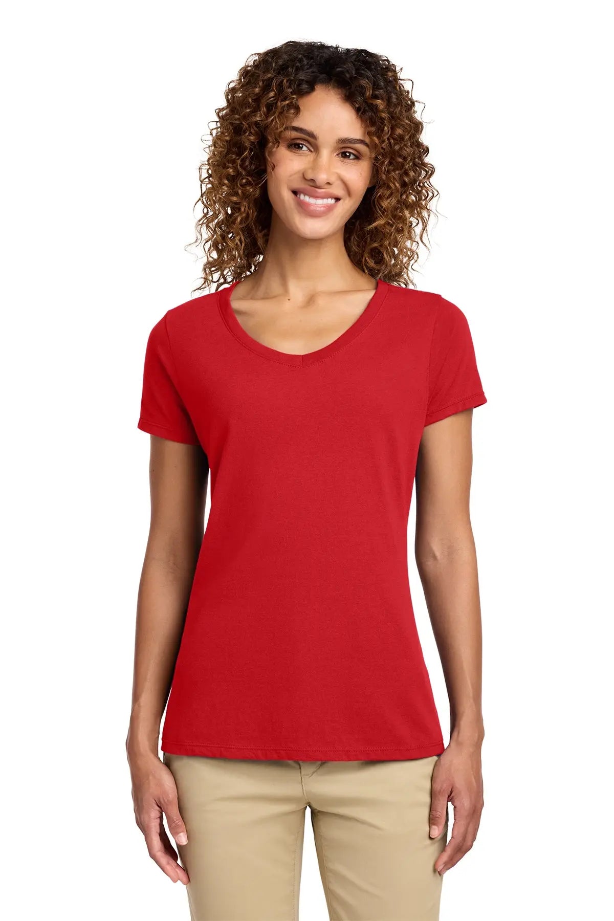 Port & Co™ Women's Fan Favorite™ V-Neck Tee #LPC450V