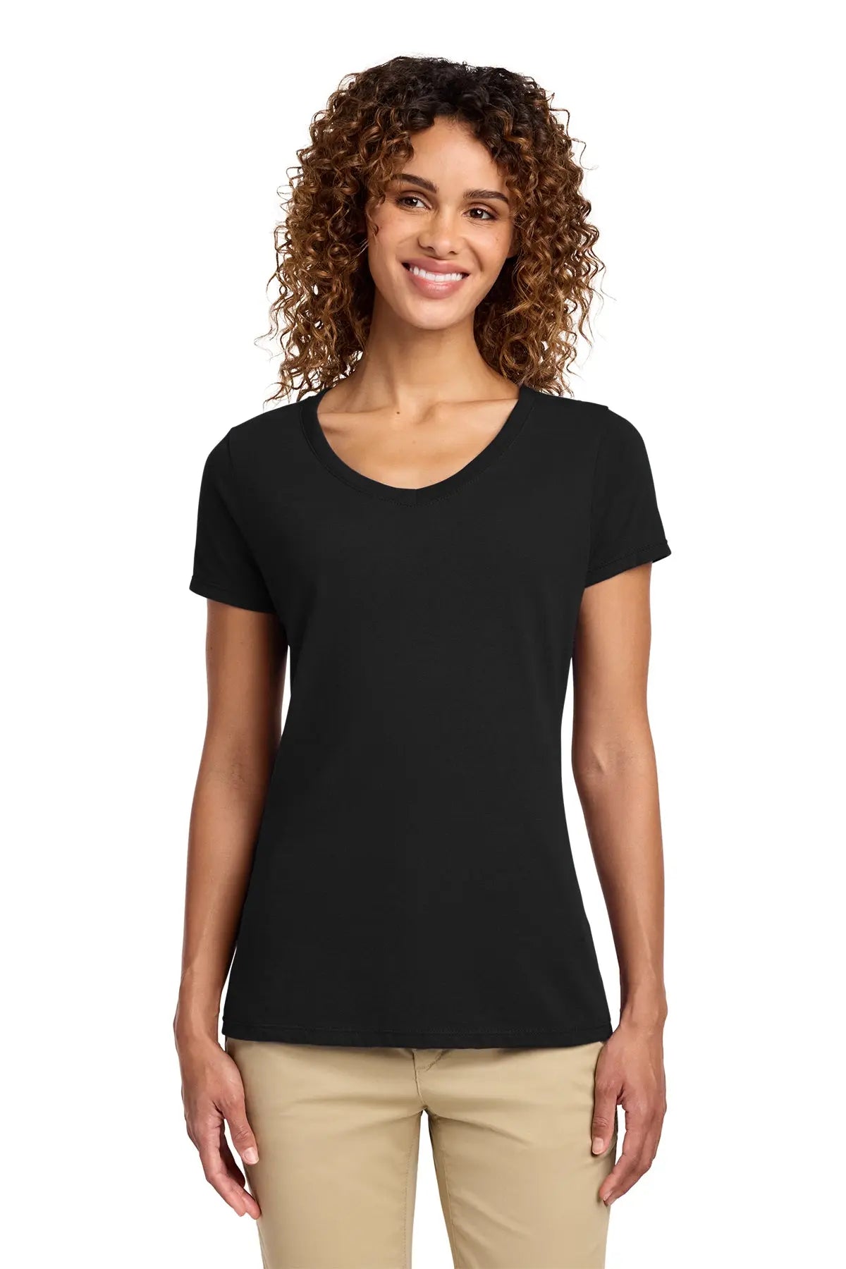 Port & Co™ Women's Fan Favorite™ V-Neck Tee #LPC450V
