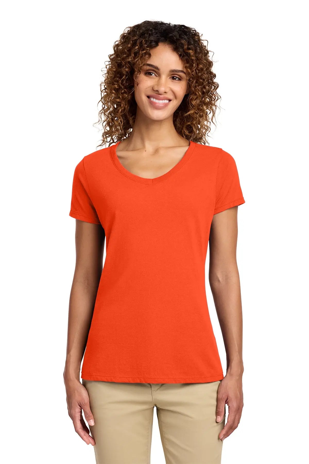 Port & Co™ Women's Fan Favorite™ V-Neck Tee #LPC450V