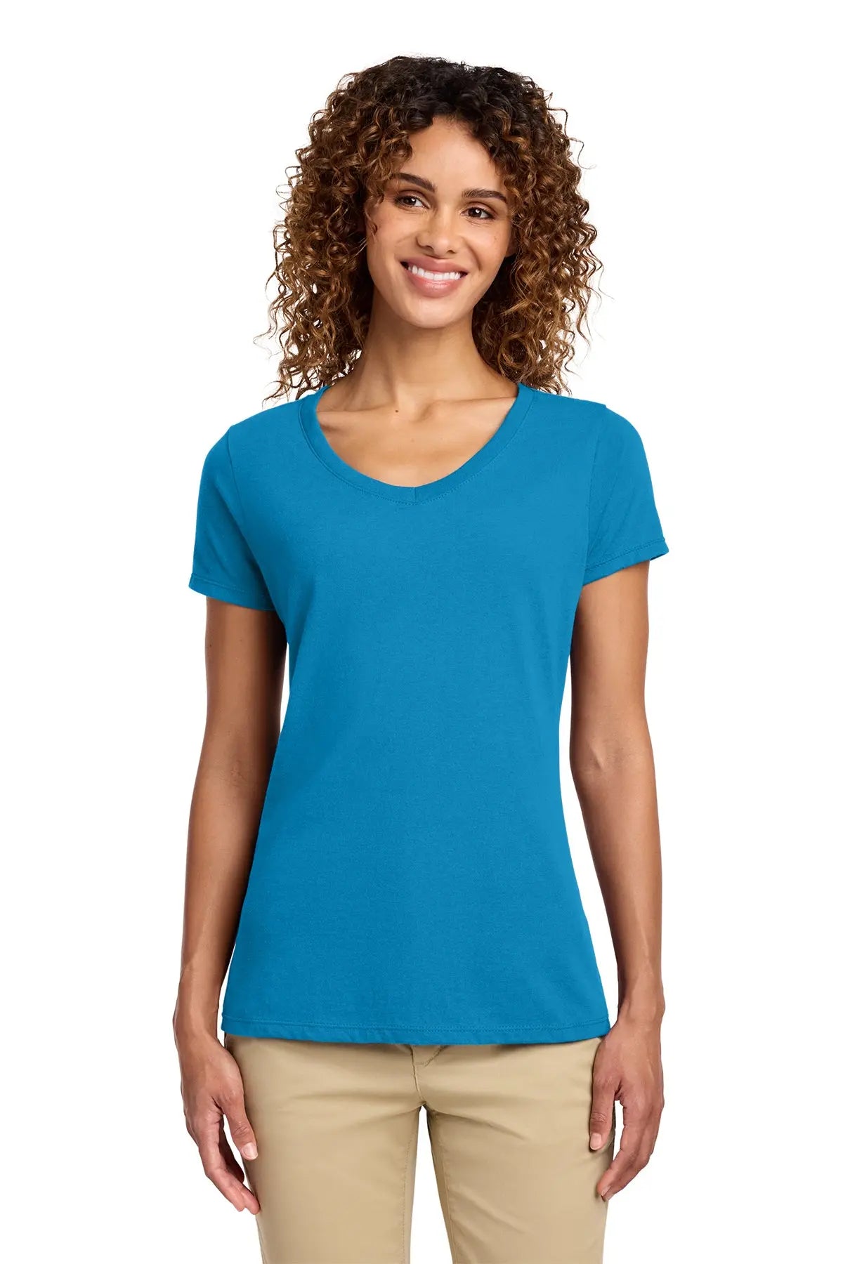 Port & Co™ Women's Fan Favorite™ V-Neck Tee #LPC450V