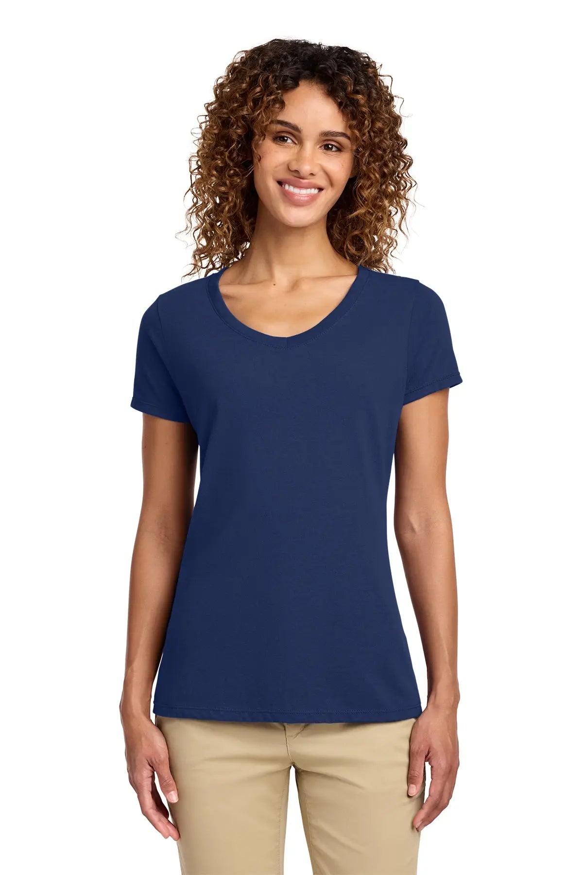 Port & Co™ Women's Fan Favorite™ V-Neck Tee #LPC450V