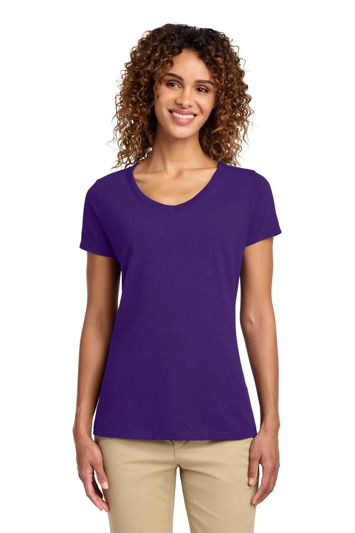 Port & Co™ Women's Fan Favorite™ V-Neck Tee #LPC450V
