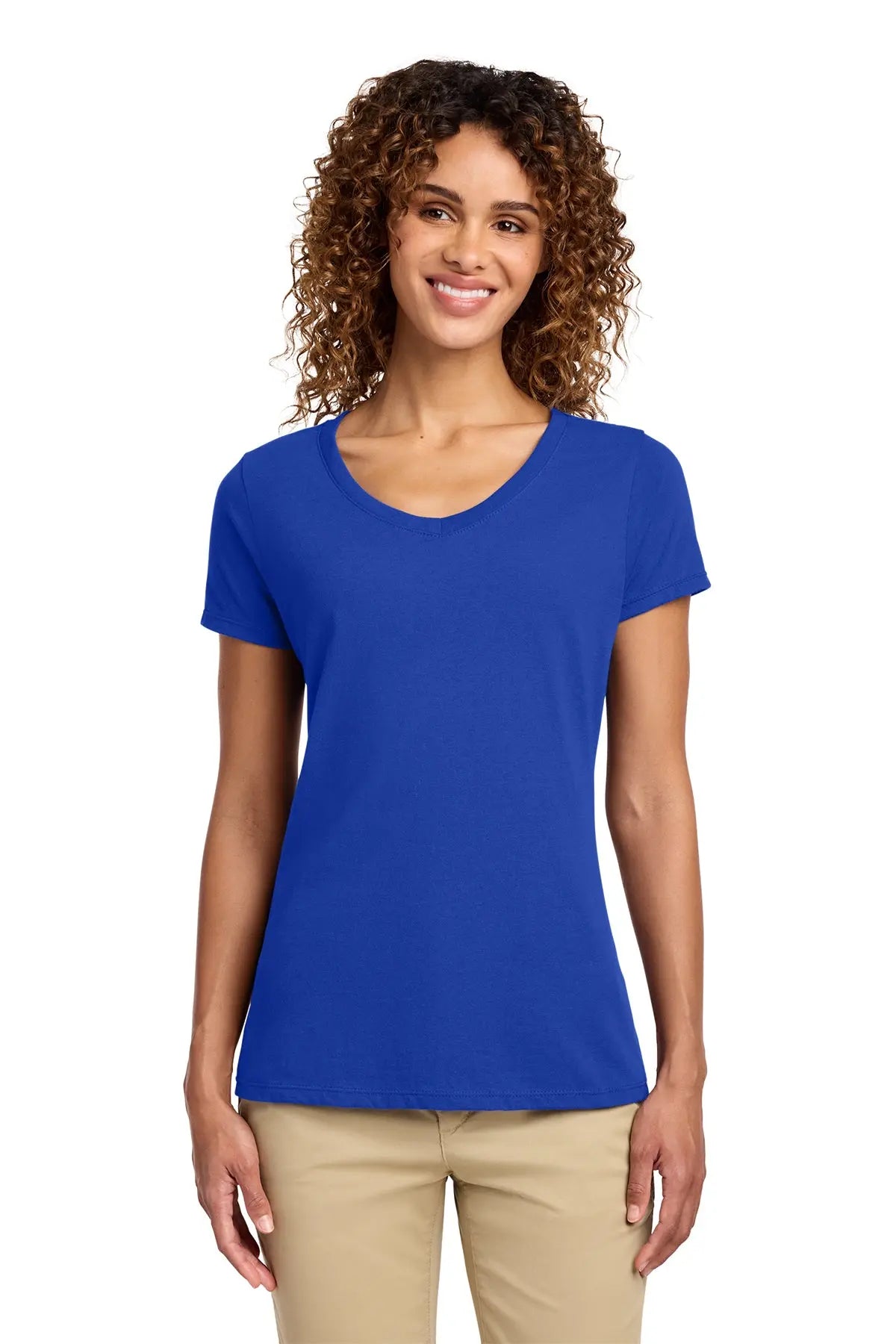 Port & Co™ Women's Fan Favorite™ V-Neck Tee #LPC450V