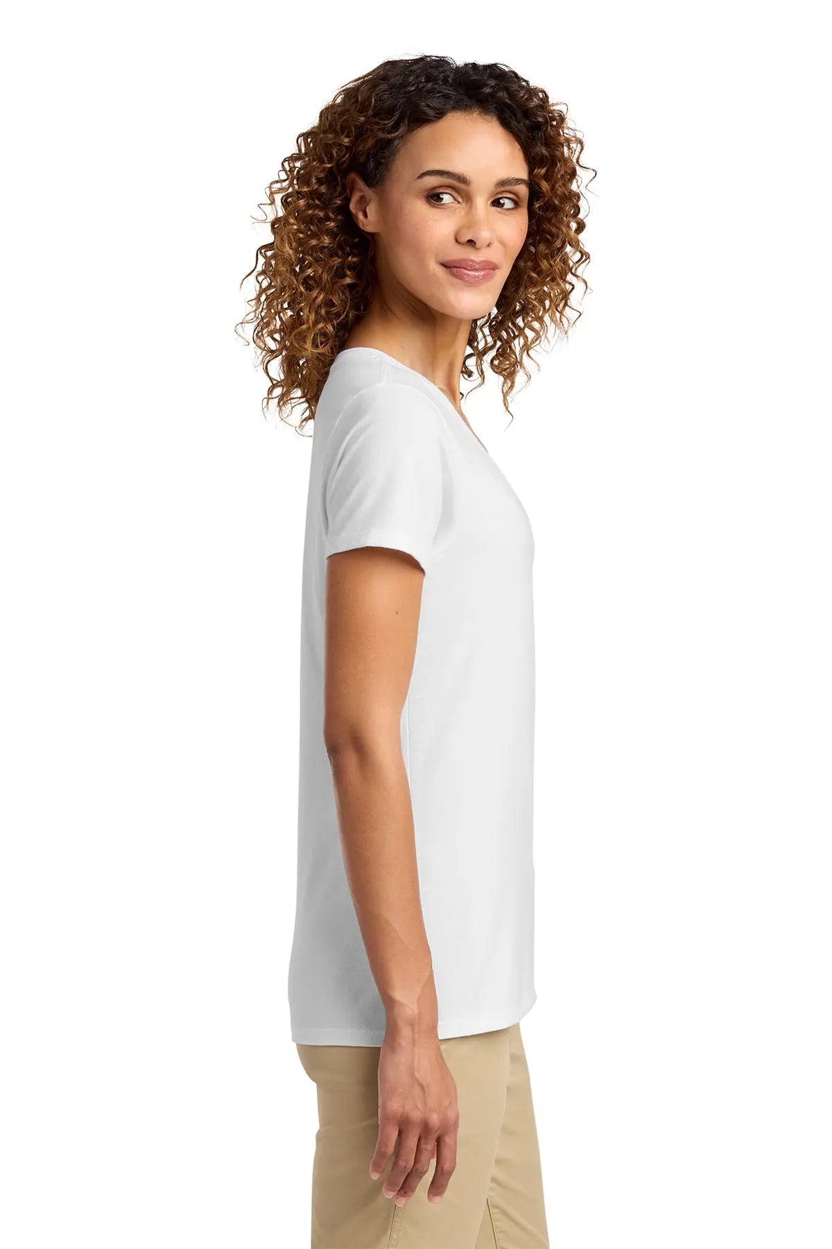 Port & Co™ Women's Fan Favorite™ V-Neck Tee #LPC450V