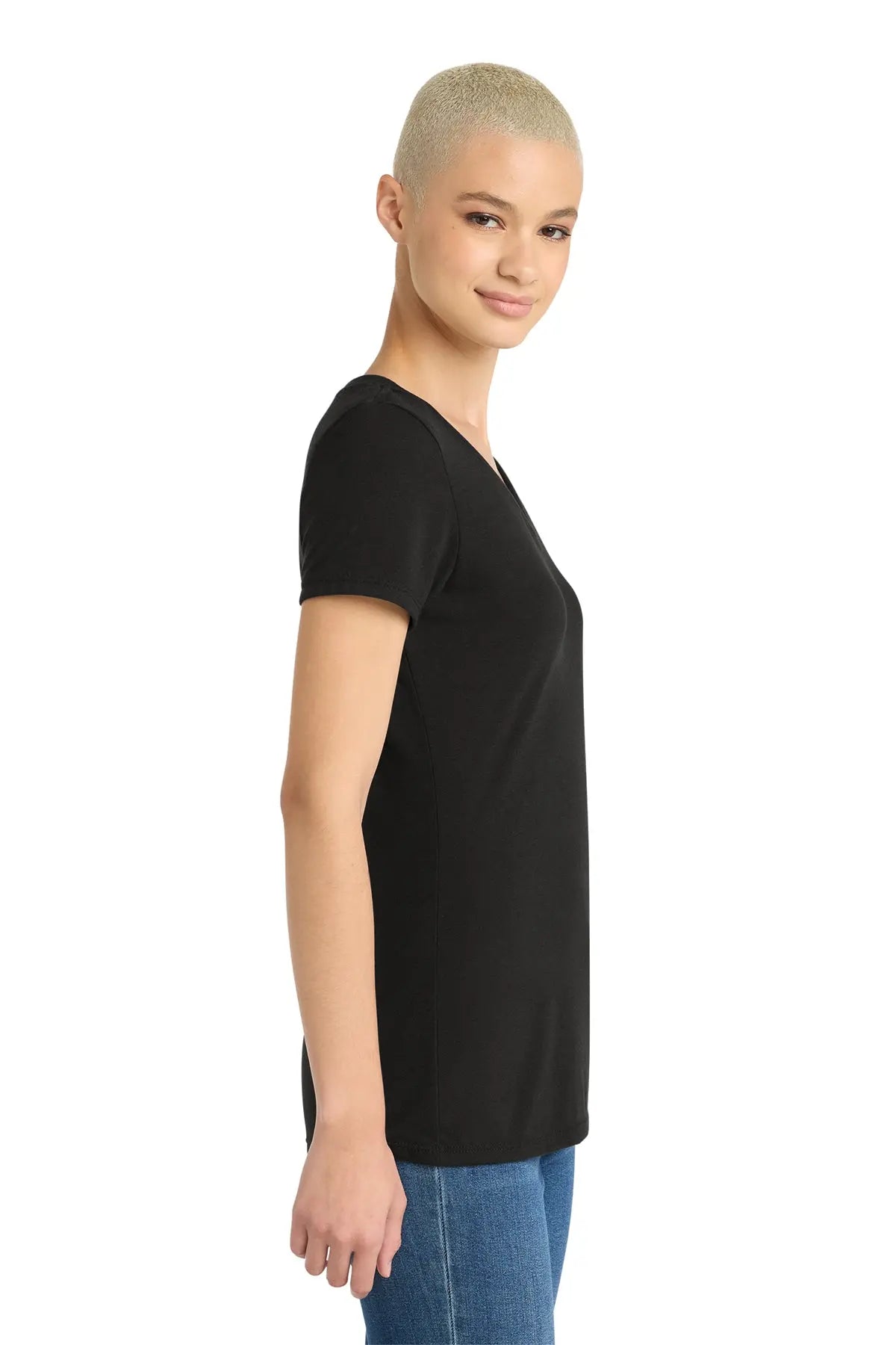 District® Women’s Perfect Tri® V-Neck Tee #DM1350L
