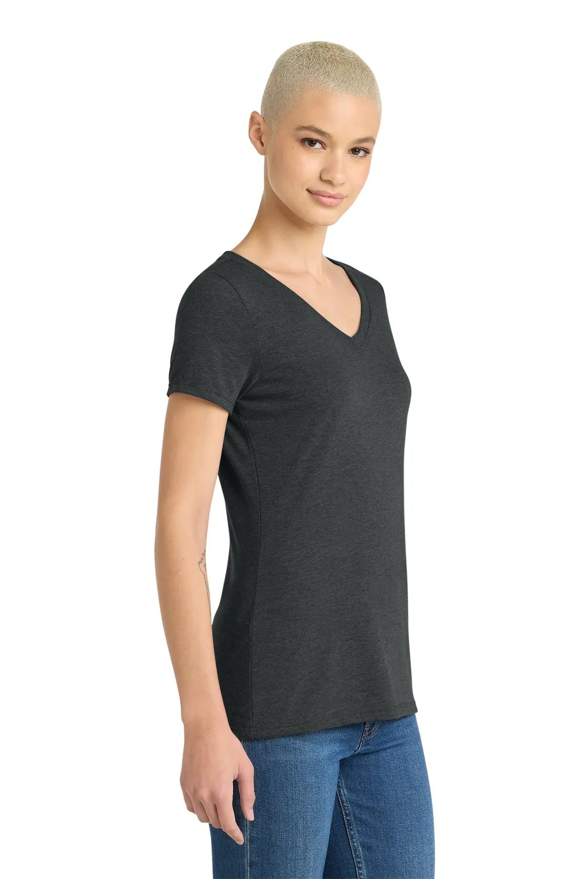 District® Women’s Perfect Tri® V-Neck Tee #DM1350L