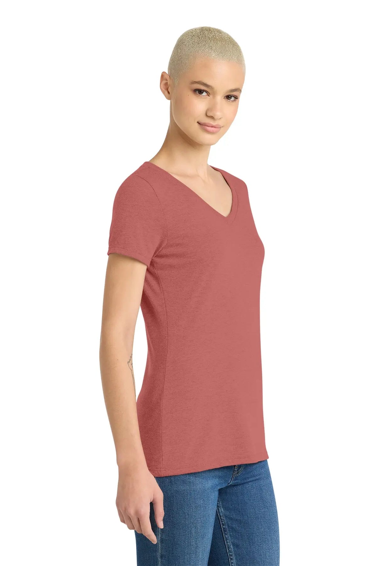 District® Women’s Perfect Tri® V-Neck Tee #DM1350L