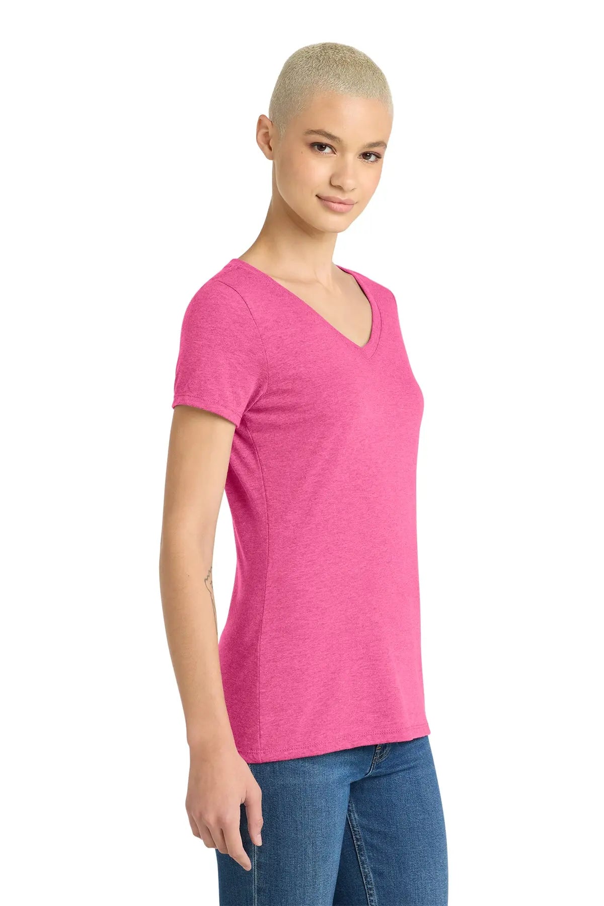 District® Women’s Perfect Tri® V-Neck Tee #DM1350L