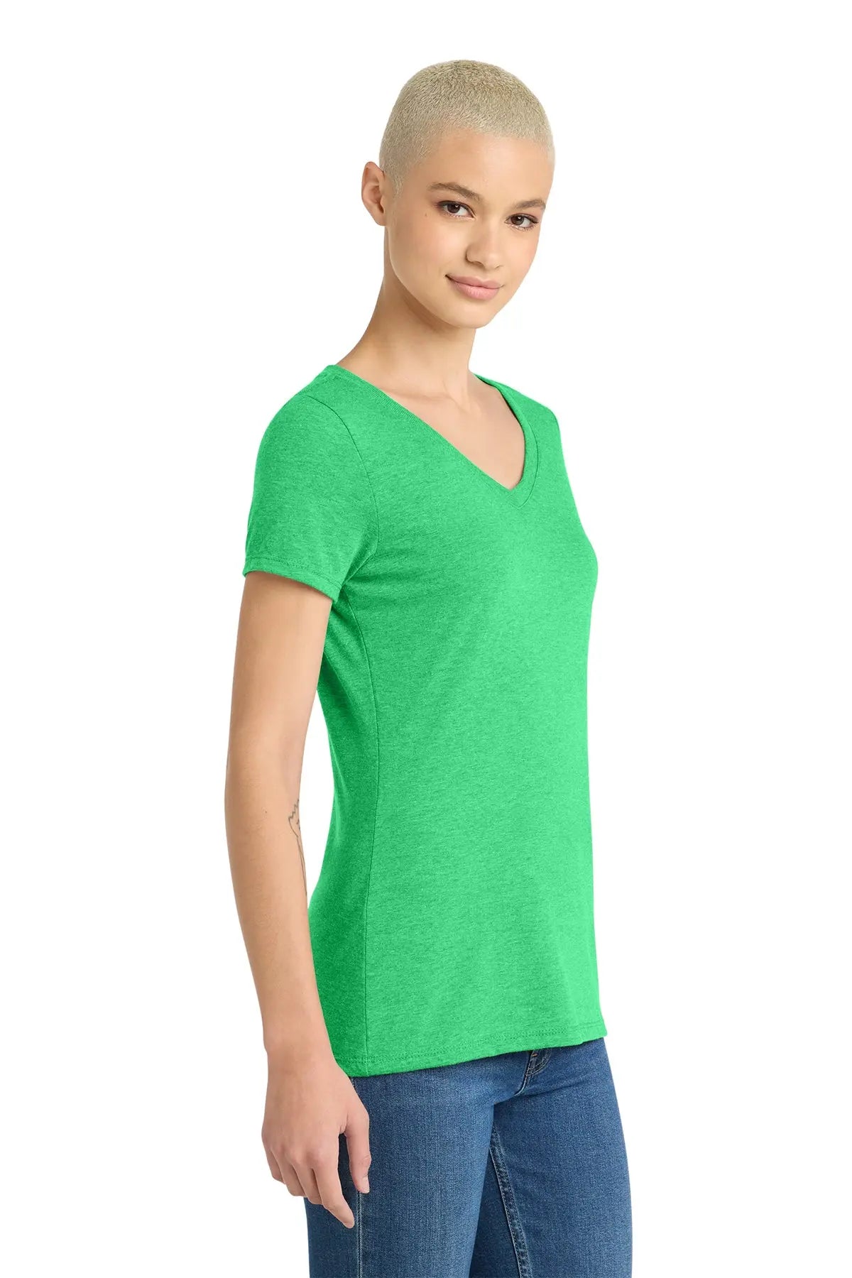 District® Women’s Perfect Tri® V-Neck Tee #DM1350L
