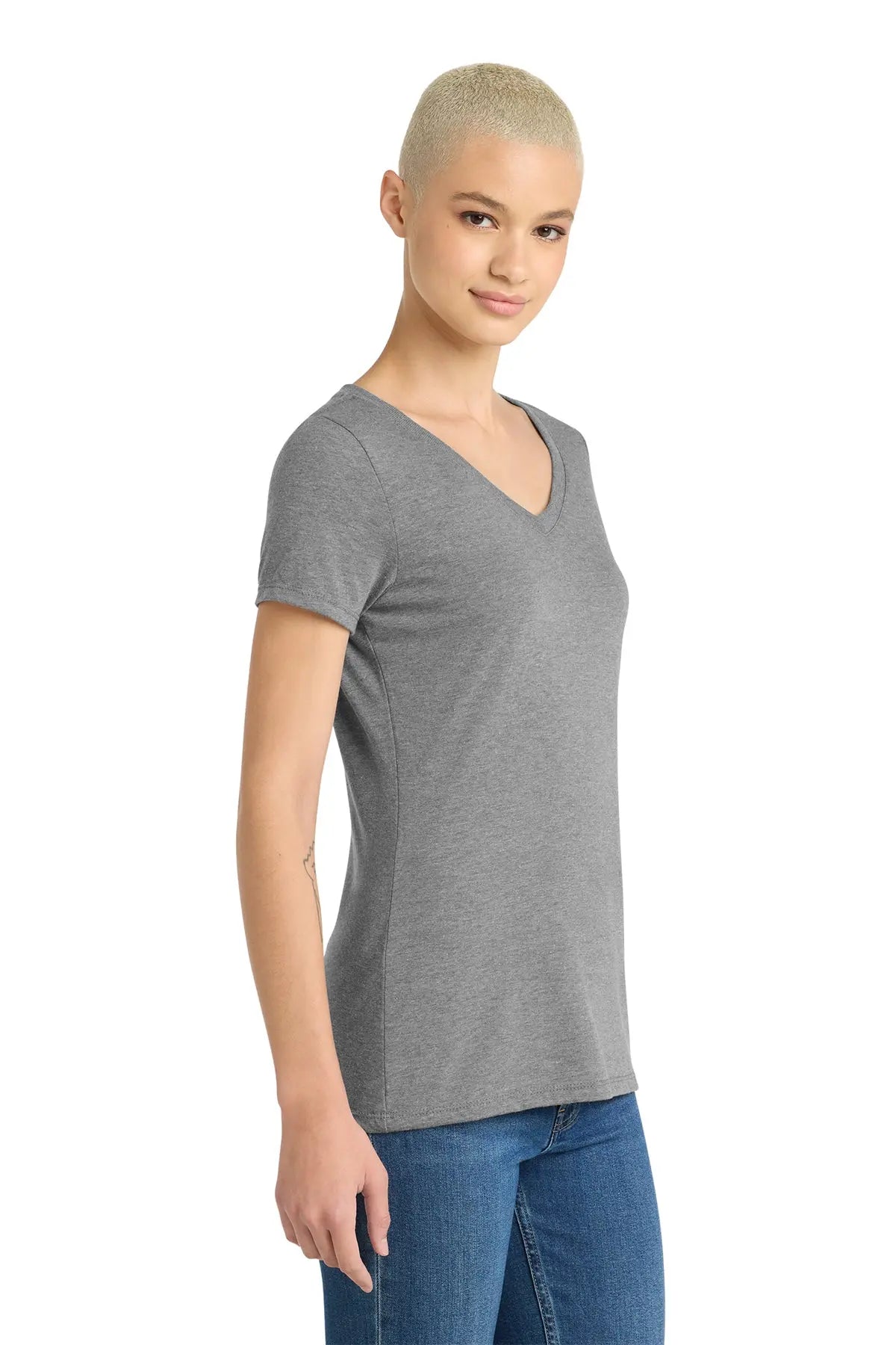 District® Women’s Perfect Tri® V-Neck Tee #DM1350L