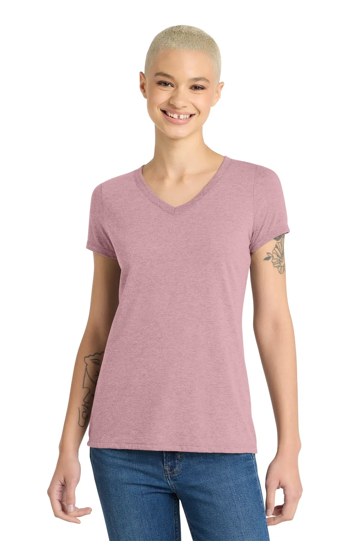 District® Women’s Perfect Tri® V-Neck Tee #DM1350L