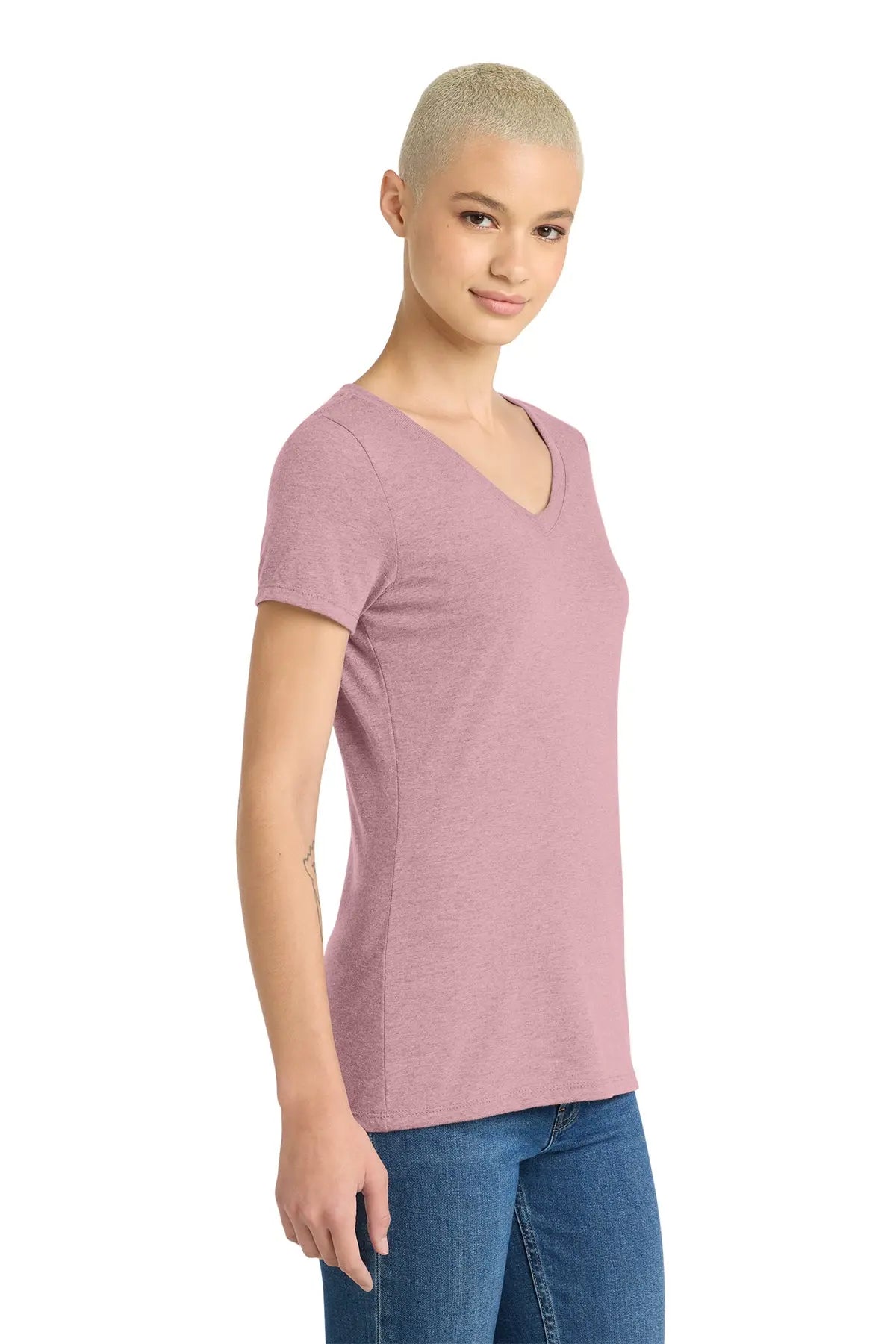 District® Women’s Perfect Tri® V-Neck Tee #DM1350L