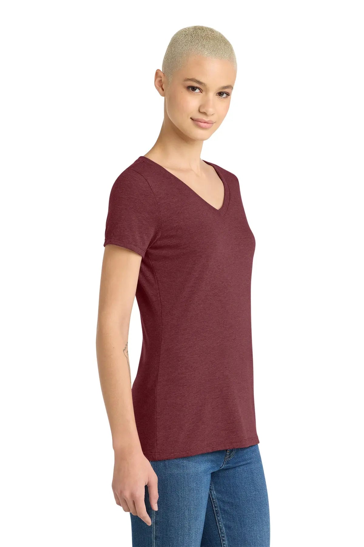 District® Women’s Perfect Tri® V-Neck Tee #DM1350L