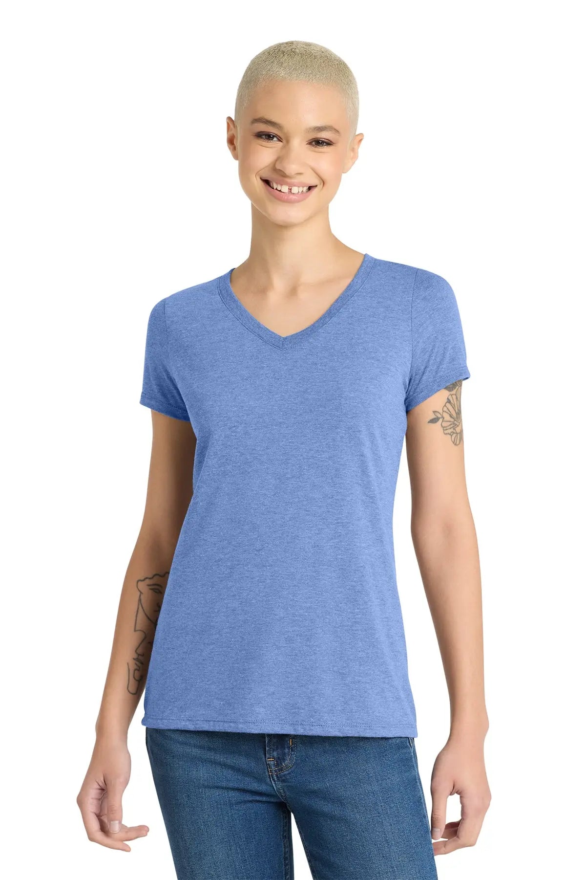 District® Women’s Perfect Tri® V-Neck Tee #DM1350L