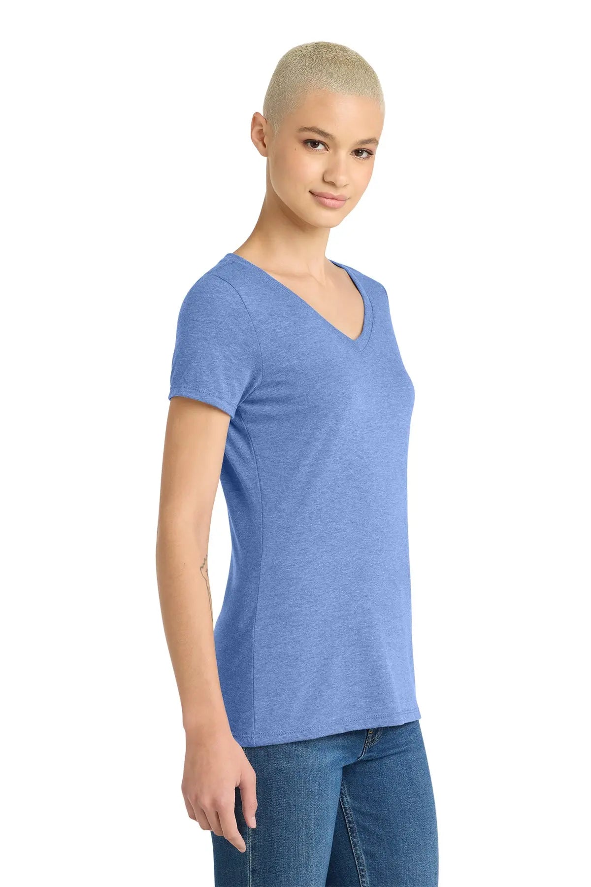 District® Women’s Perfect Tri® V-Neck Tee #DM1350L