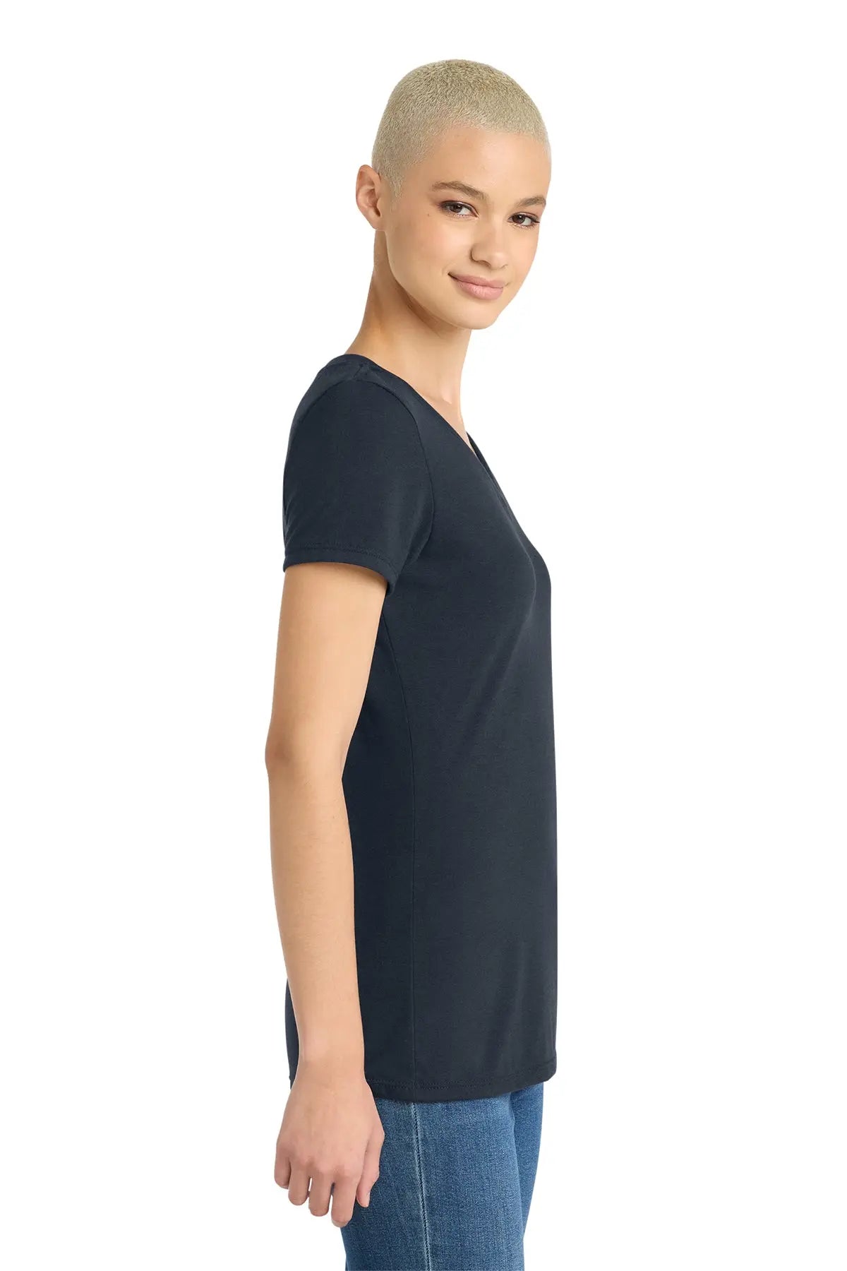 District® Women’s Perfect Tri® V-Neck Tee #DM1350L