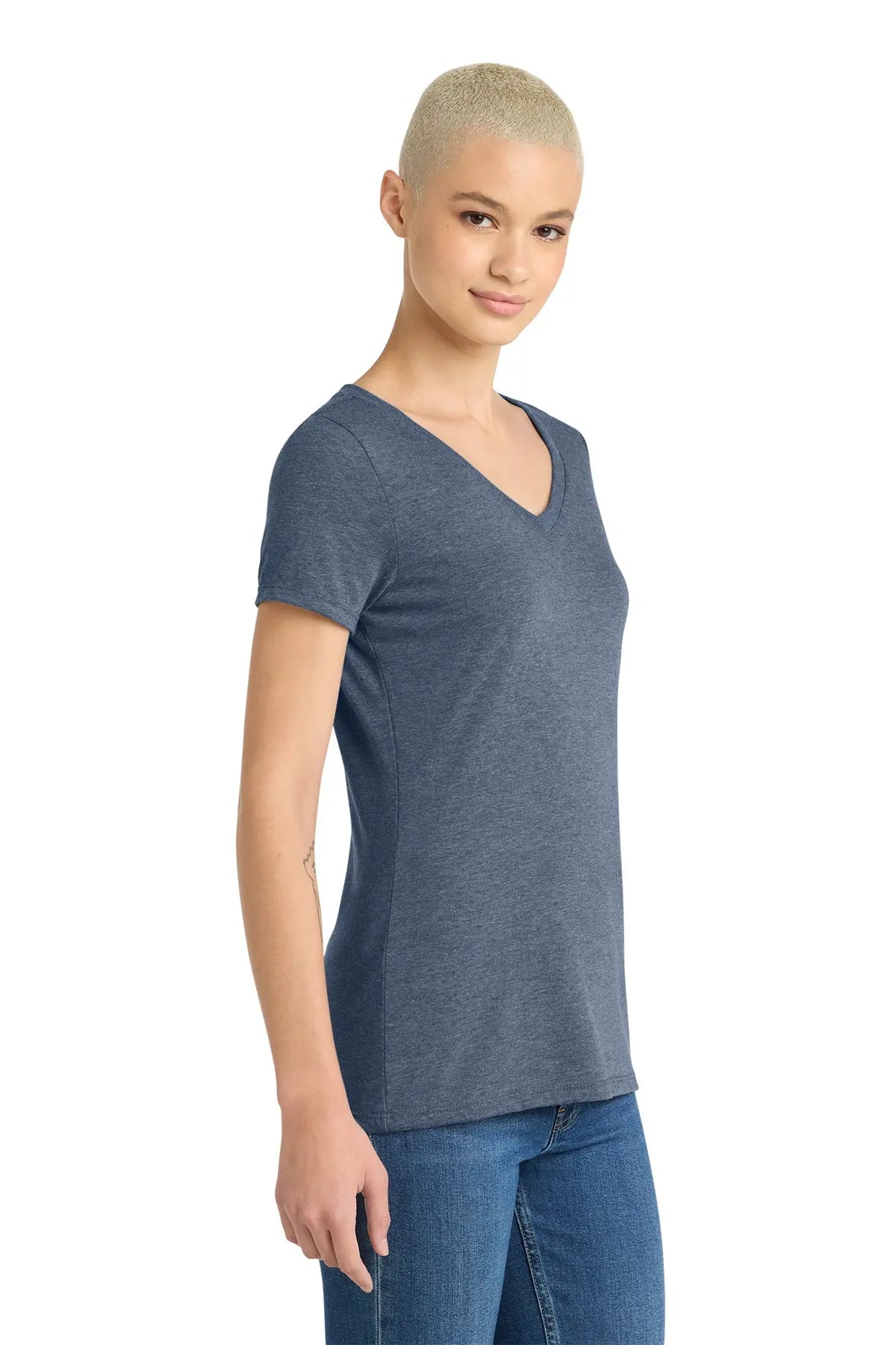District® Women’s Perfect Tri® V-Neck Tee #DM1350L