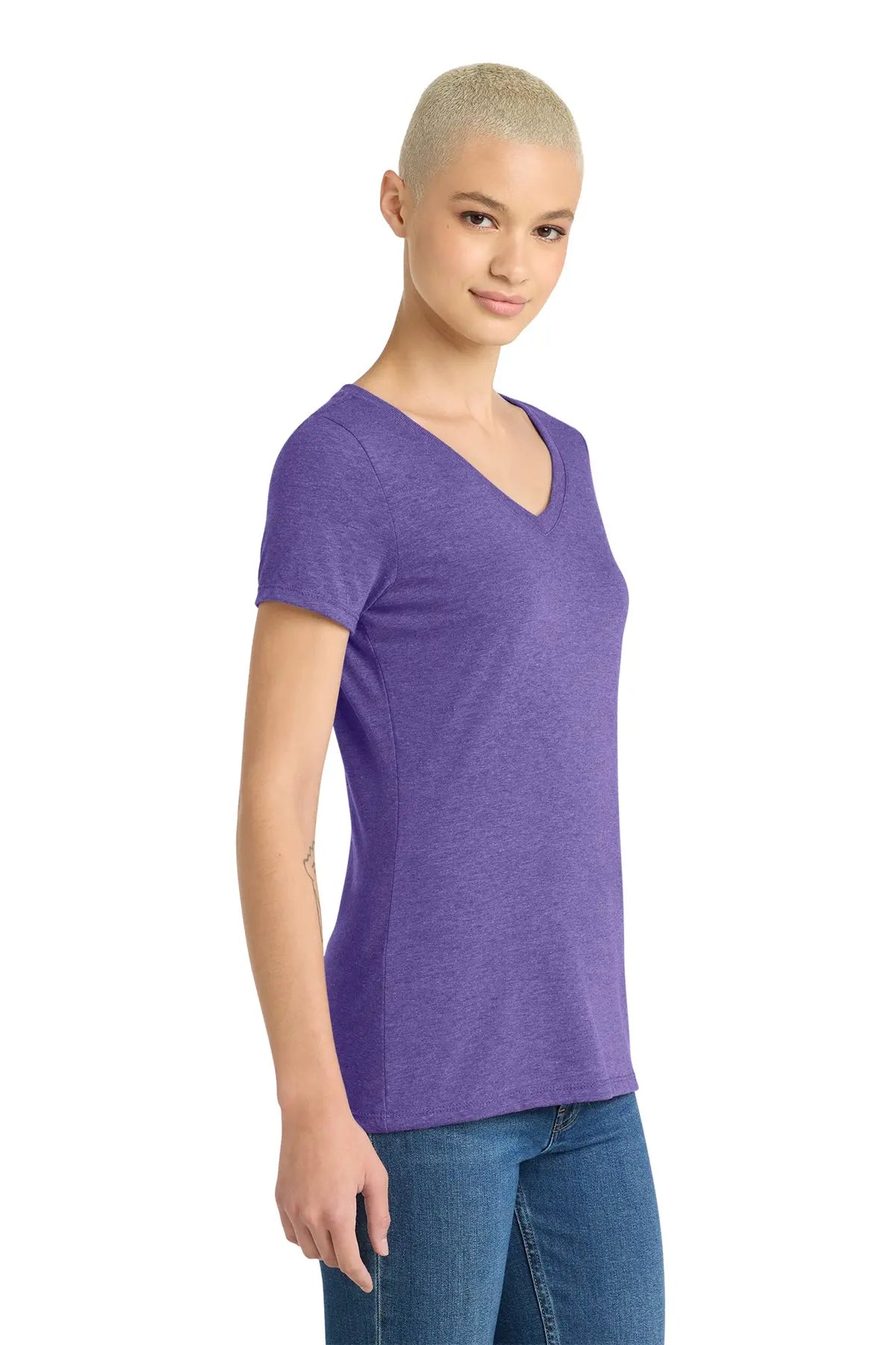 District® Women’s Perfect Tri® V-Neck Tee #DM1350L