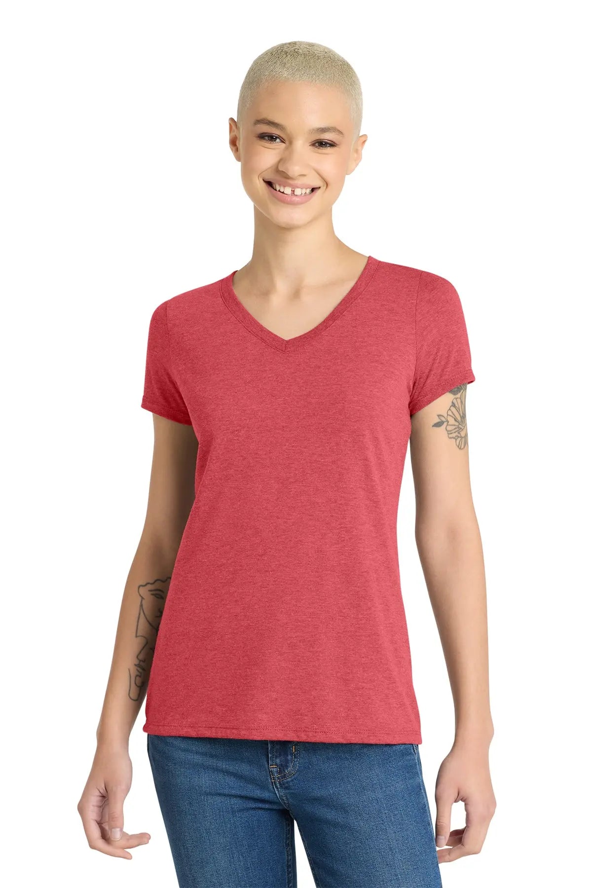 District® Women’s Perfect Tri® V-Neck Tee #DM1350L