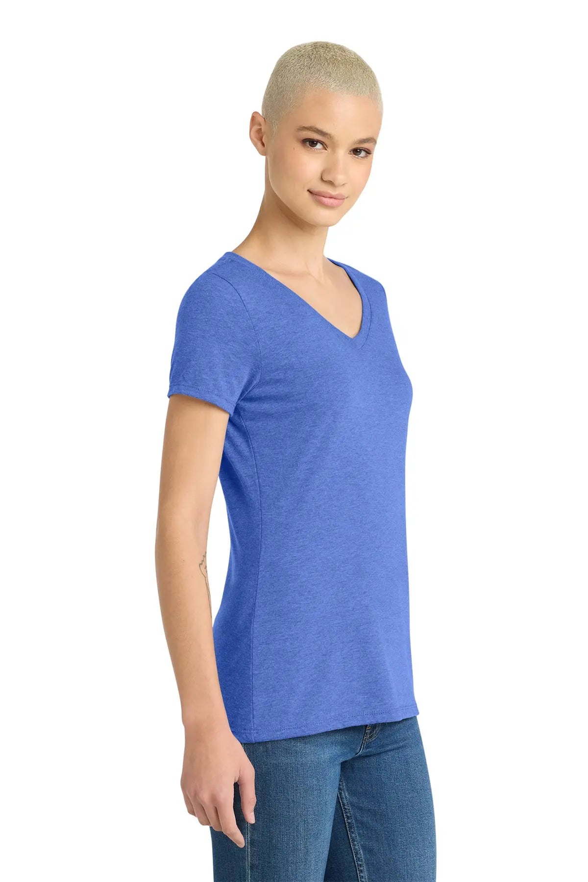 District® Women’s Perfect Tri® V-Neck Tee #DM1350L