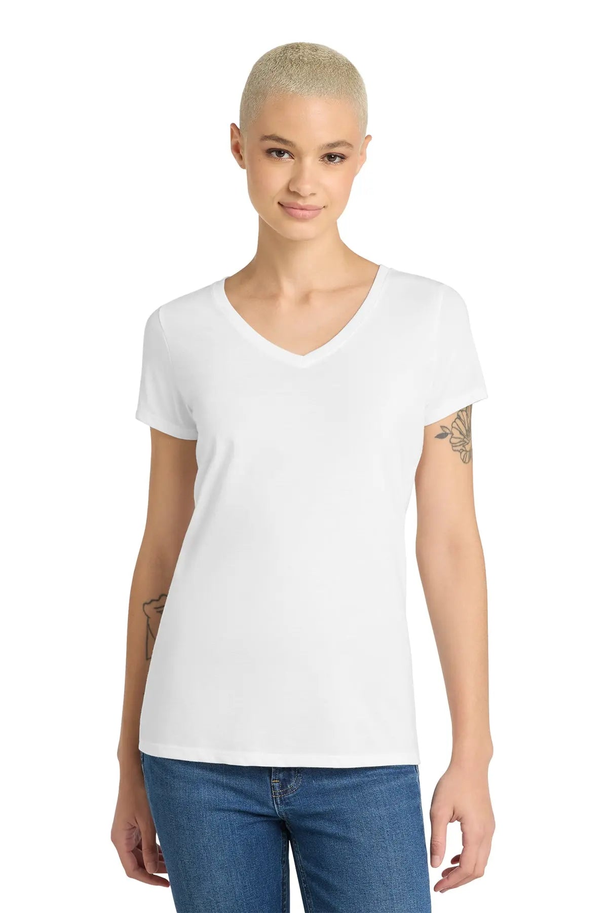 District® Women’s Perfect Tri® V-Neck Tee #DM1350L