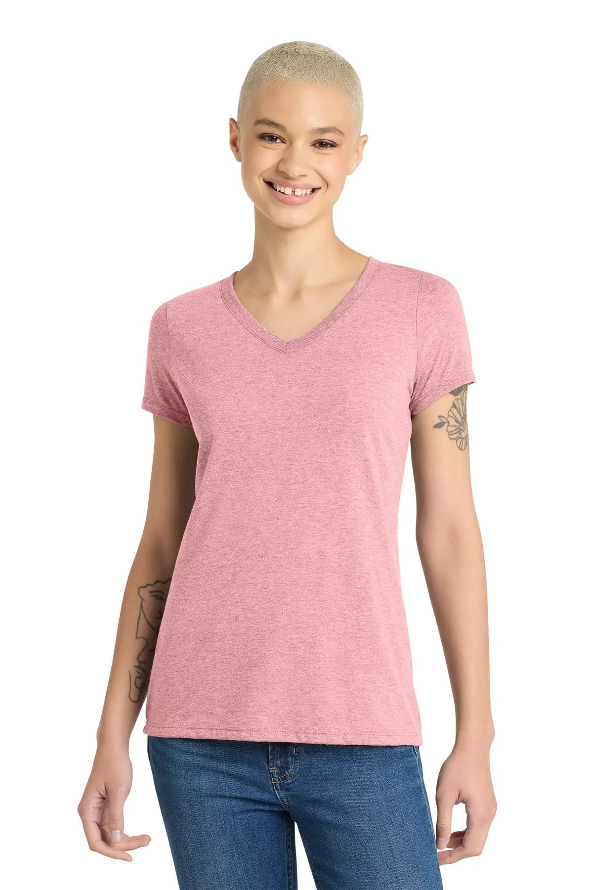 District® Women’s Perfect Tri® V-Neck Tee #DM1350L