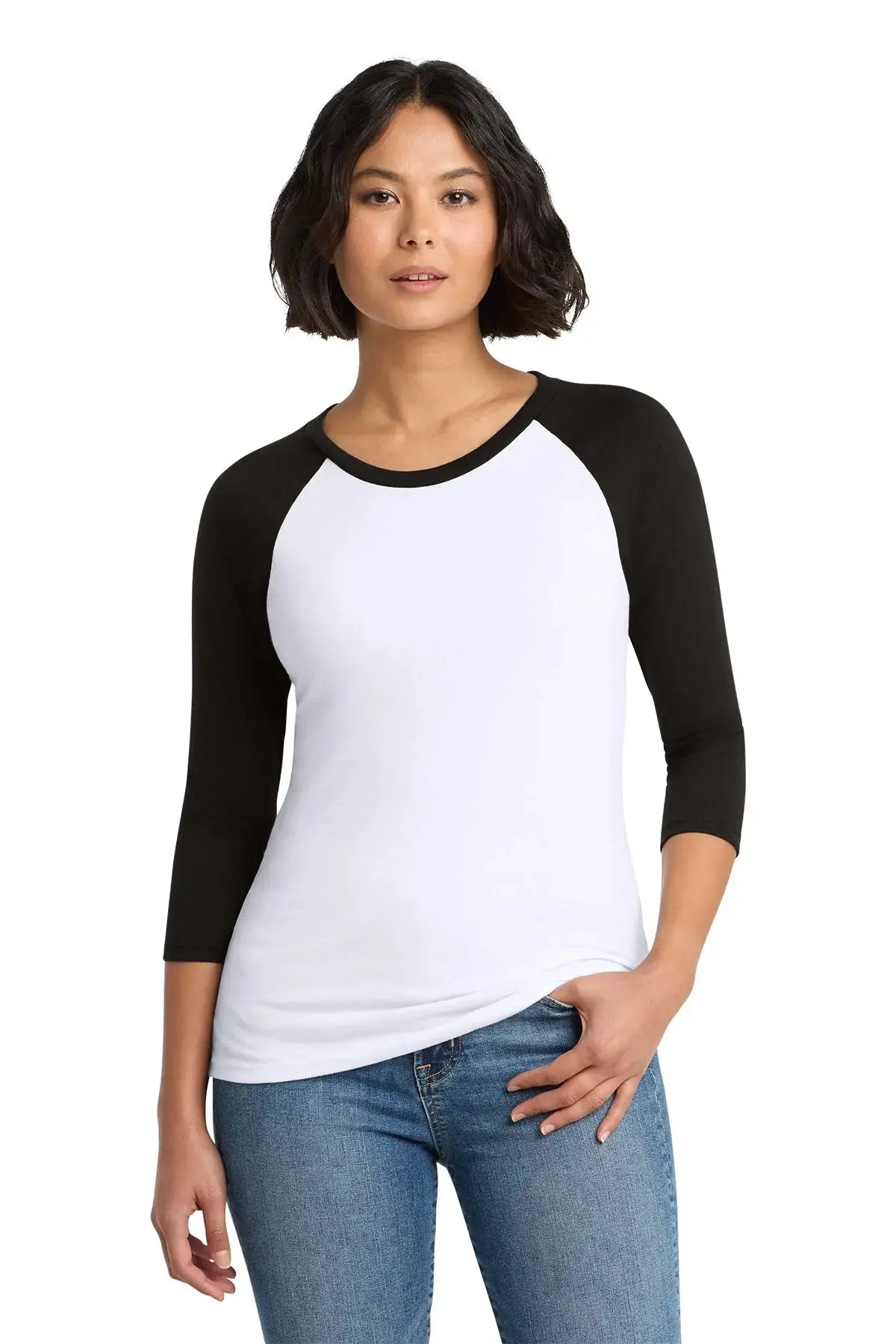 District® Women’s Perfect Tri® 3/4-Sleeve Raglan #DM136L Game Over Merch