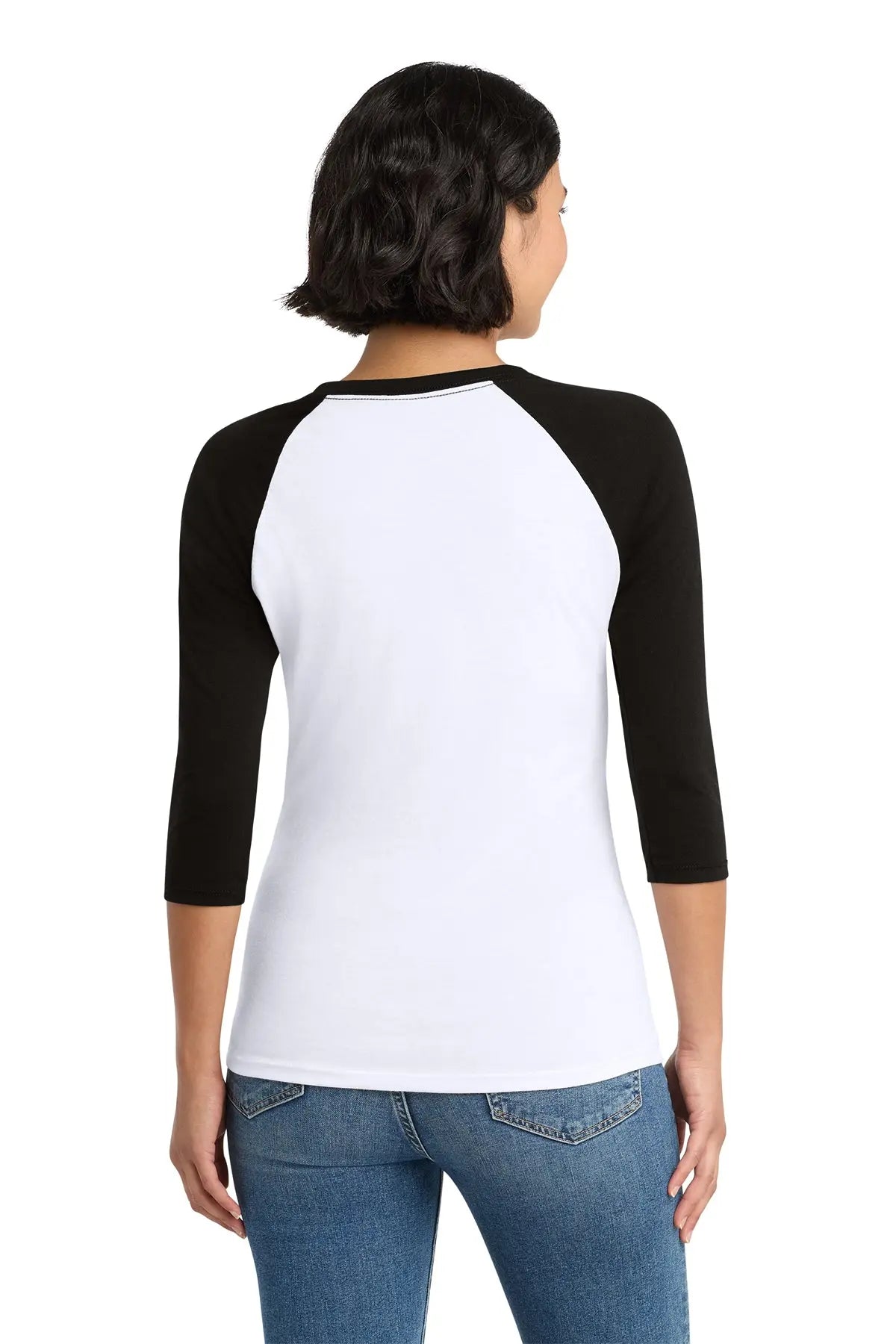 District® Women’s Perfect Tri® 3/4-Sleeve Raglan #DM136L