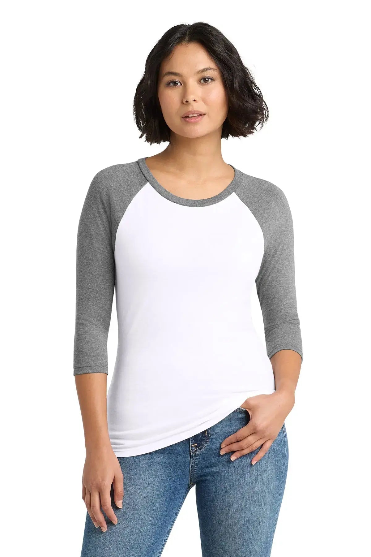 District® Women’s Perfect Tri® 3/4-Sleeve Raglan #DM136L Game Over Merch