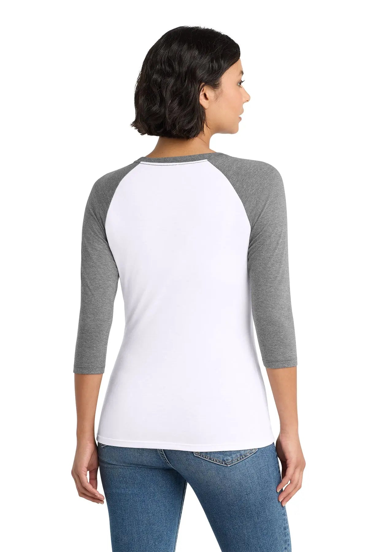 District® Women’s Perfect Tri® 3/4-Sleeve Raglan #DM136L