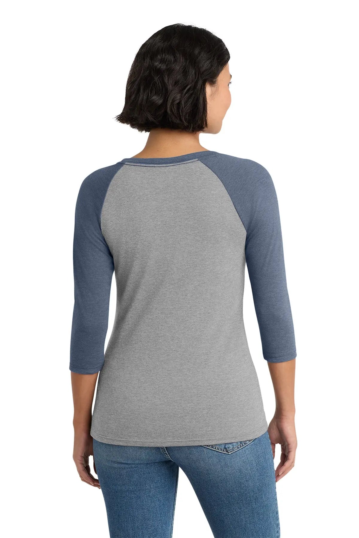 District® Women’s Perfect Tri® 3/4-Sleeve Raglan #DM136L