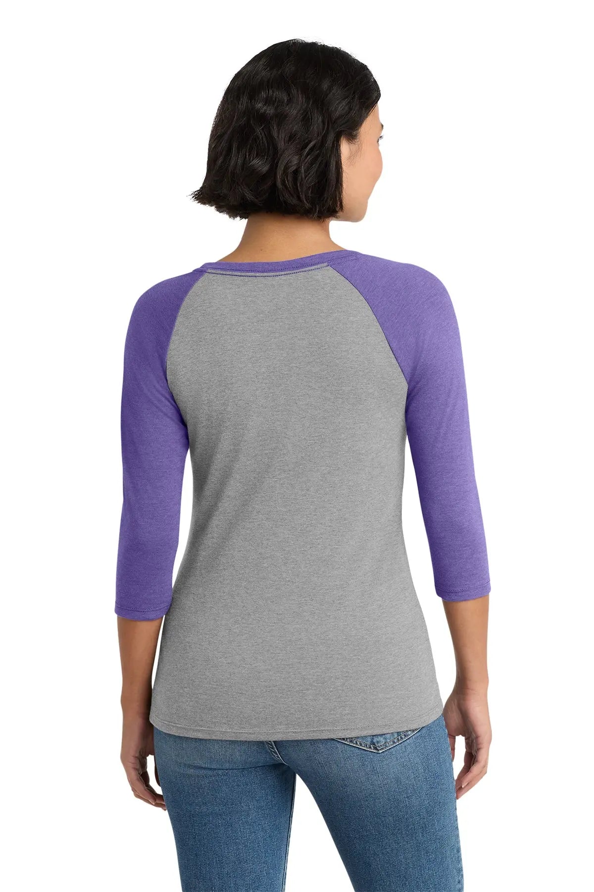 District® Women’s Perfect Tri® 3/4-Sleeve Raglan #DM136L