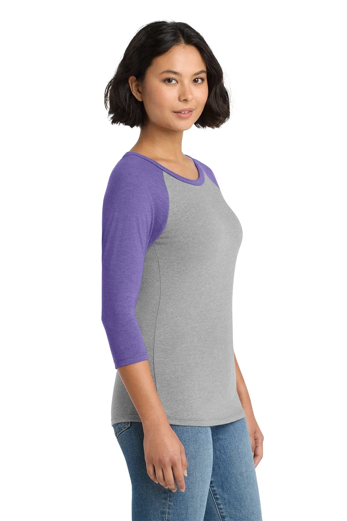 District® Women’s Perfect Tri® 3/4-Sleeve Raglan #DM136L