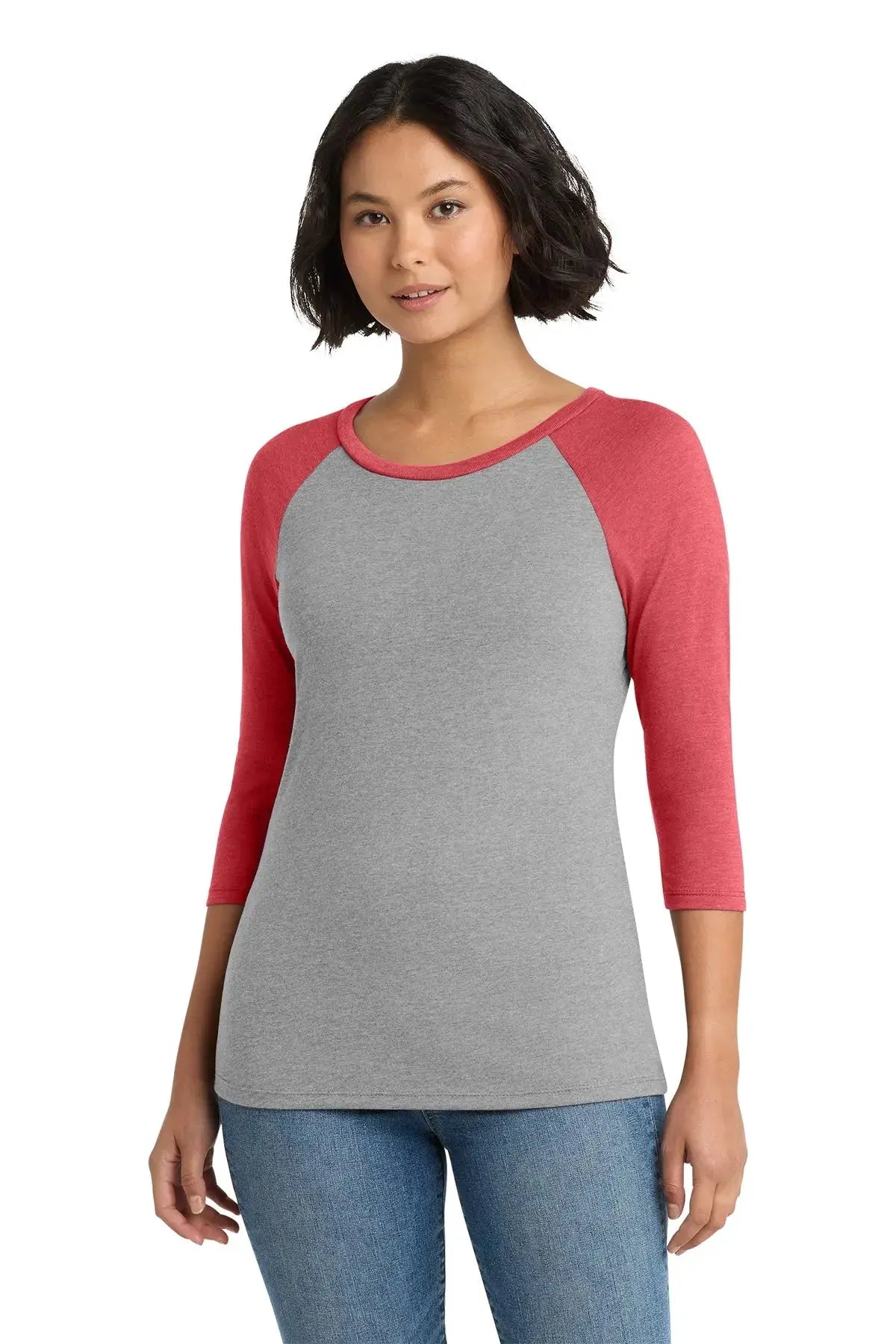 District® Women’s Perfect Tri® 3/4-Sleeve Raglan #DM136L Game Over Merch