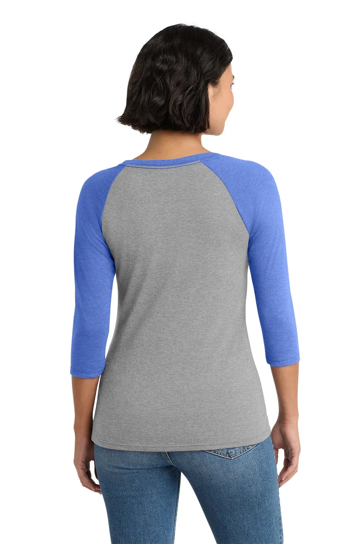 District® Women’s Perfect Tri® 3/4-Sleeve Raglan #DM136L