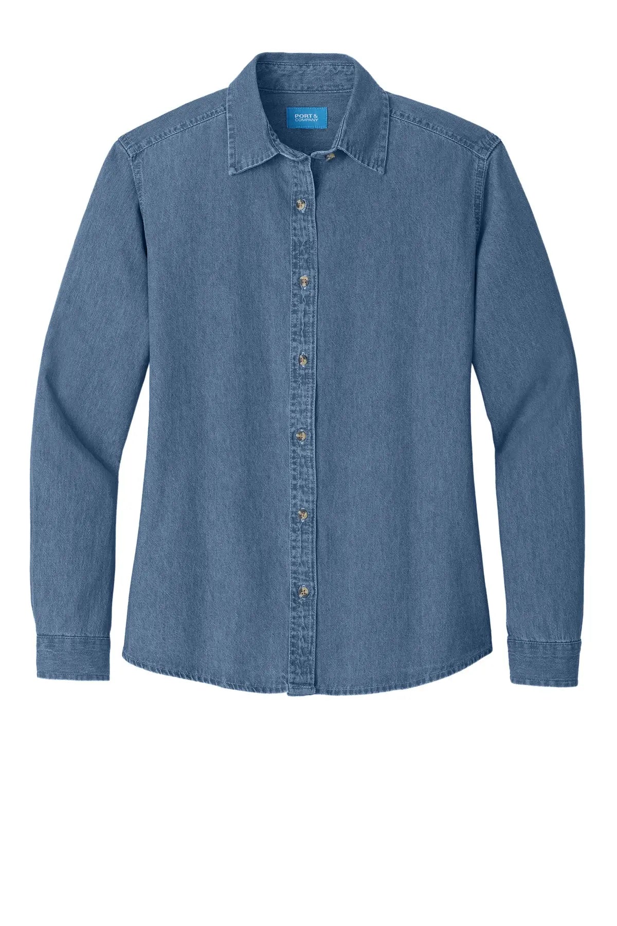 Port & Co™ Women's Long Sleeve Value Denim Shirt #LSP10