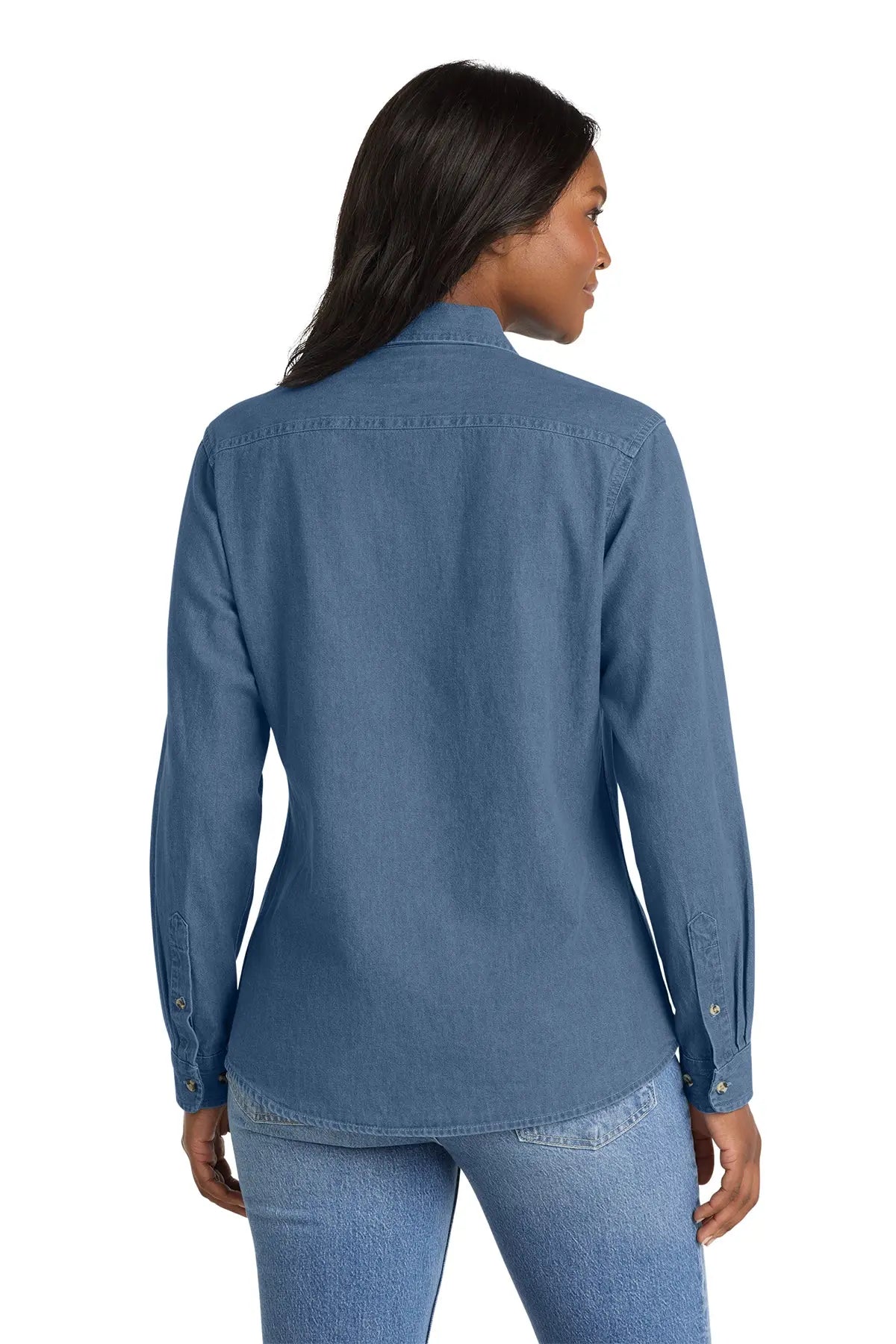 Port & Co™ Women's Long Sleeve Value Denim Shirt #LSP10