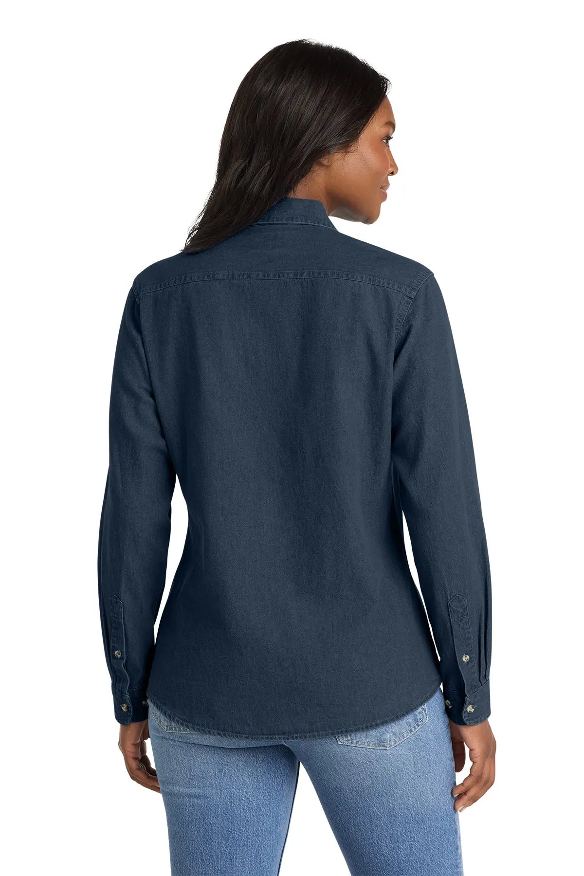 Port & Co™ Women's Long Sleeve Value Denim Shirt #LSP10