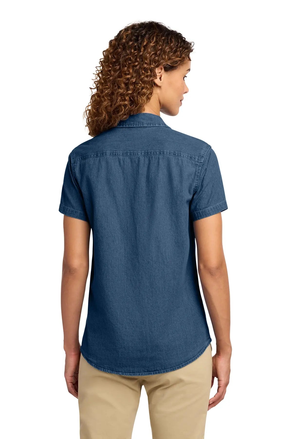 Port & Co™ Women's Short Sleeve Value Denim Shirt #LSP11