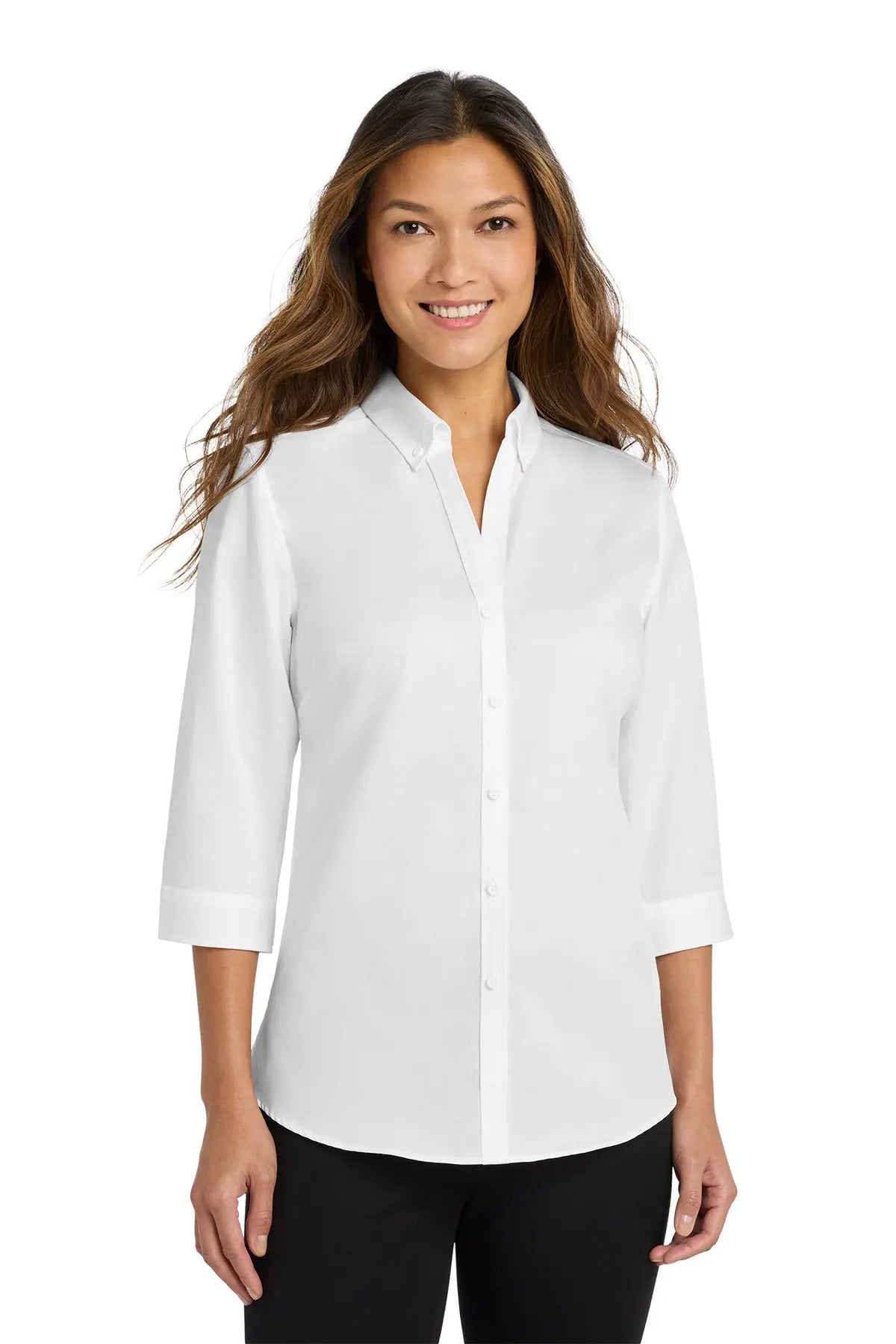 Port Authority® Women's 3/4-Sleeve SuperPro™ Twill Shirt #L665