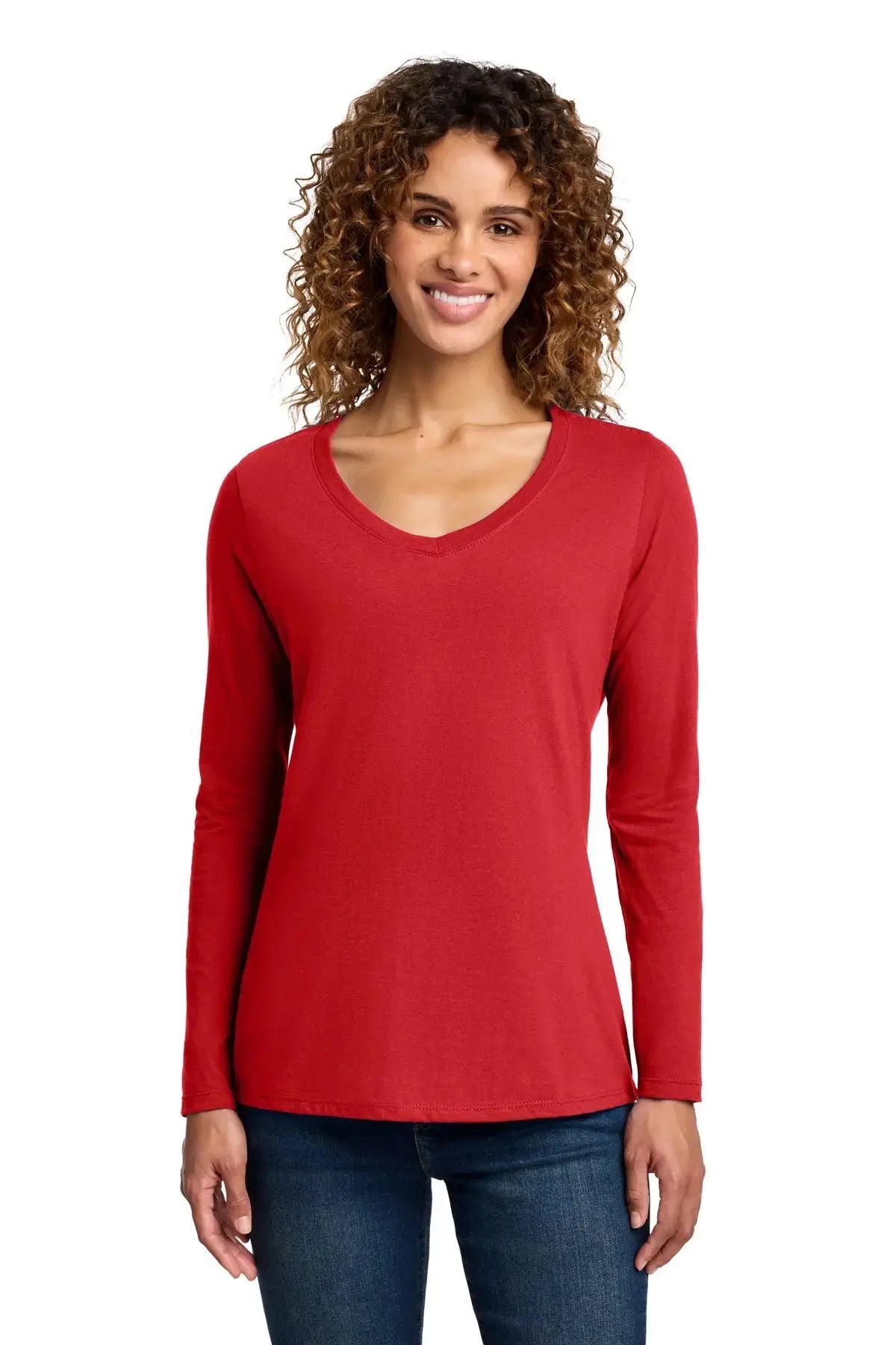 Port & Co™ Women's Long Sleeve Fan Favorite™ V-Neck Tee #LPC450VLS Game Over Merch