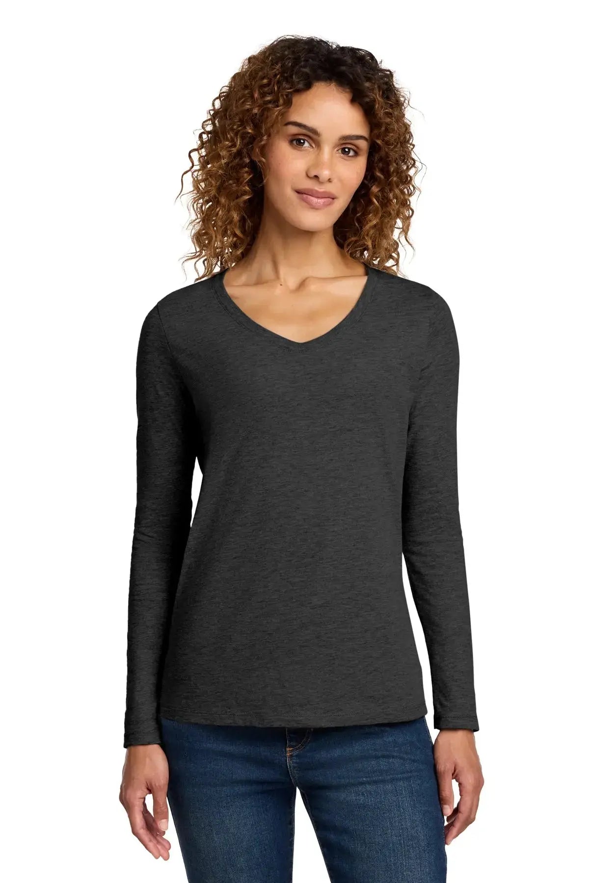 Port & Co™ Women's Long Sleeve Fan Favorite™ V-Neck Tee #LPC450VLS Game Over Merch