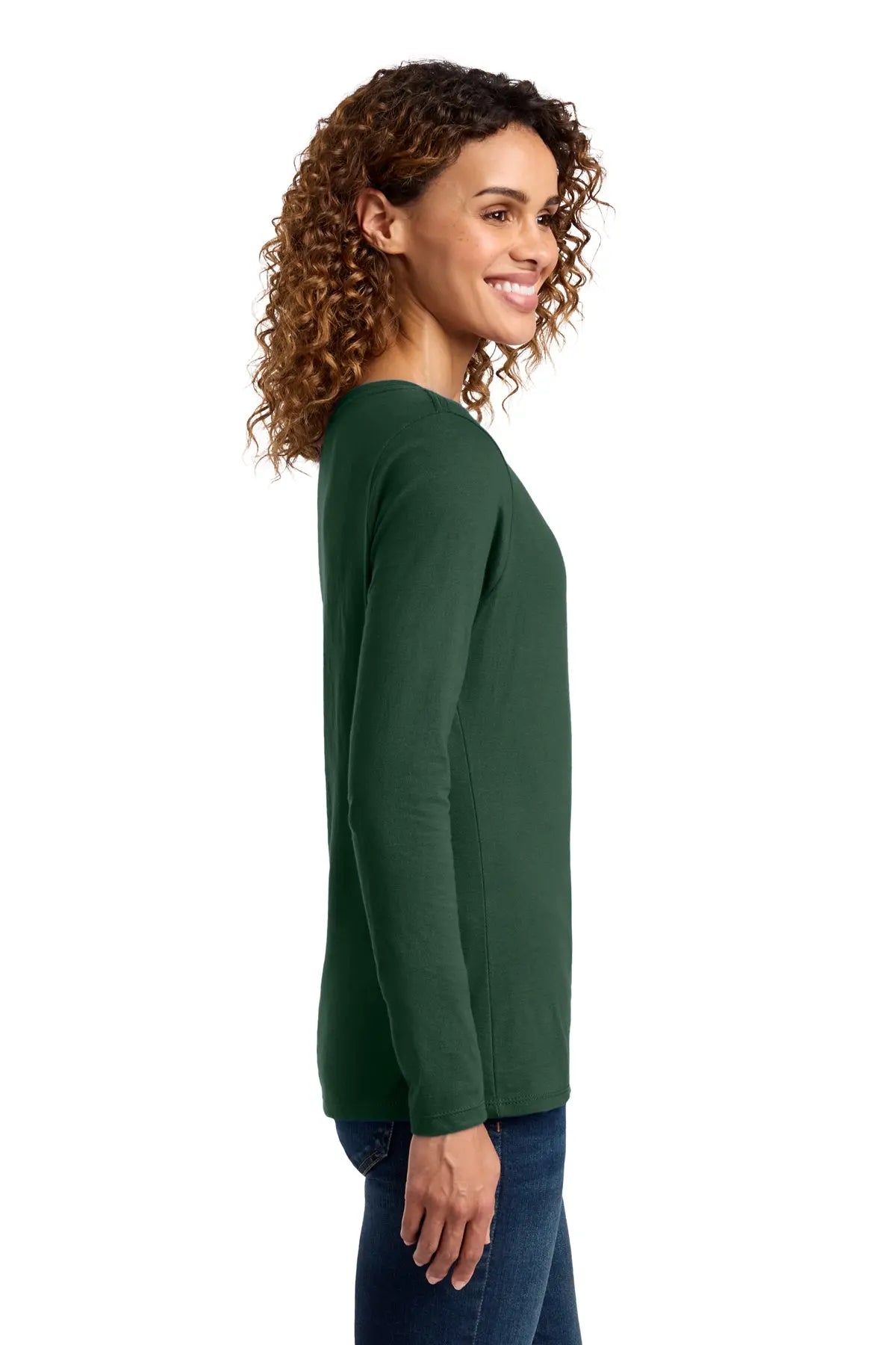 Port & Co™ Women's Long Sleeve Fan Favorite™ V-Neck Tee #LPC450VLS