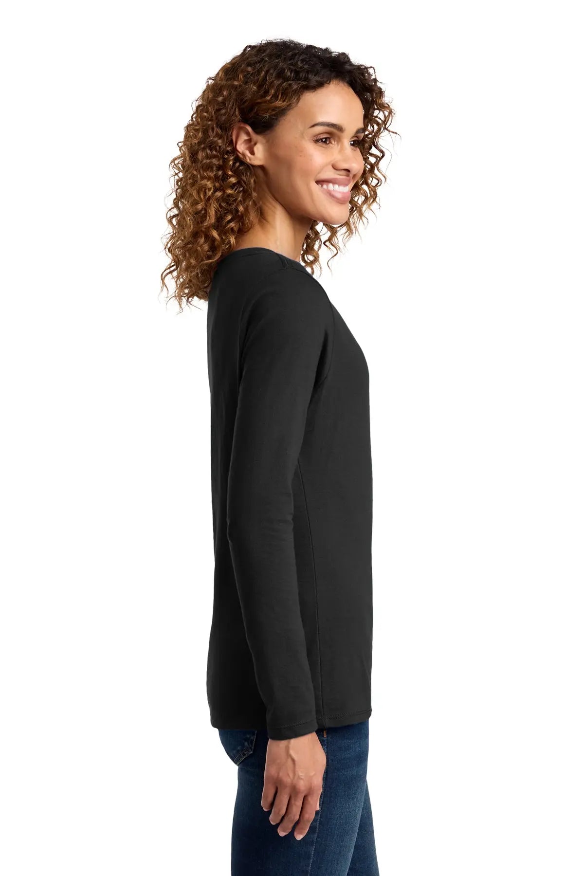 Port & Co™ Women's Long Sleeve Fan Favorite™ V-Neck Tee #LPC450VLS