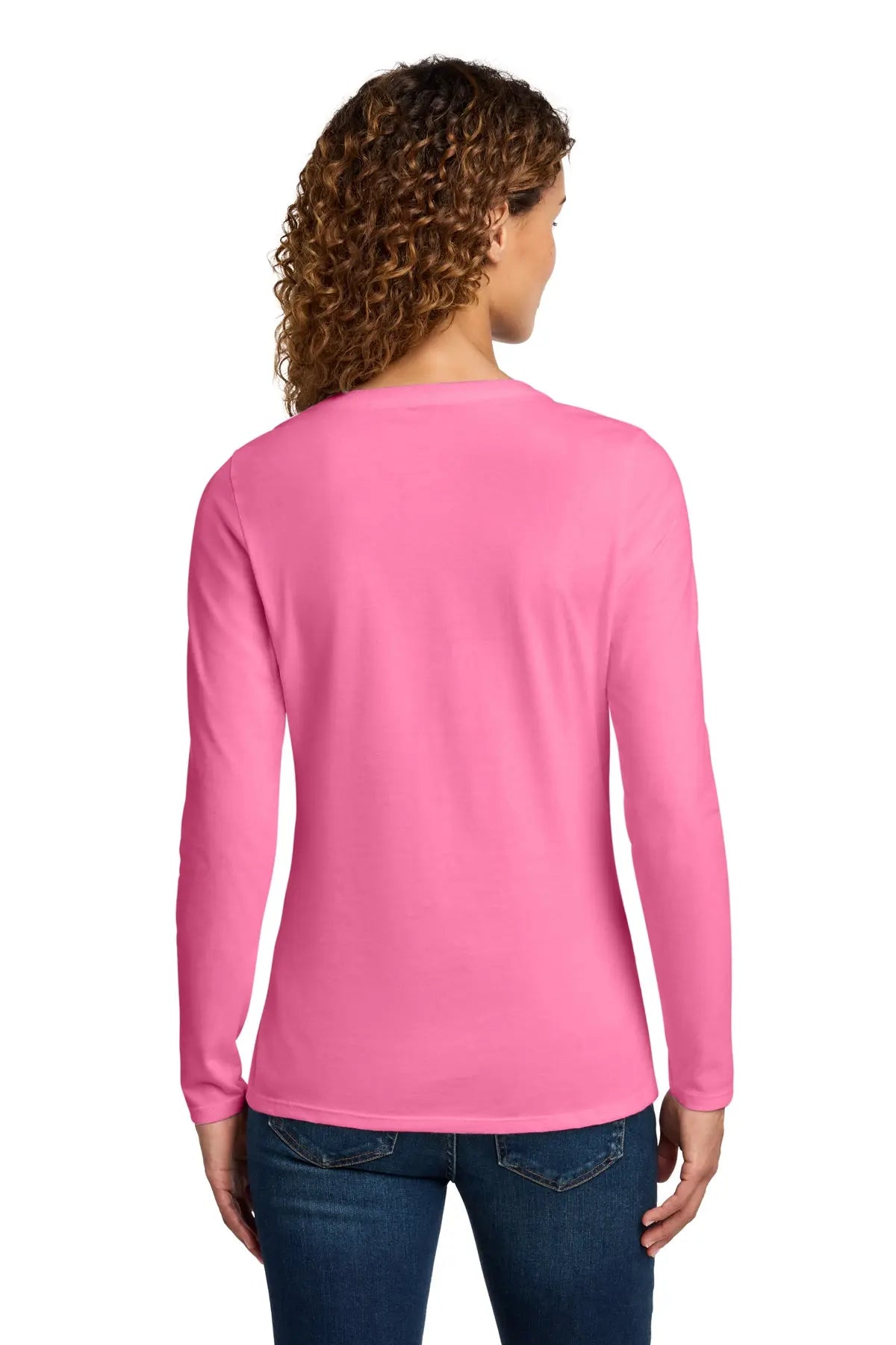 Port & Co™ Women's Long Sleeve Fan Favorite™ V-Neck Tee #LPC450VLS