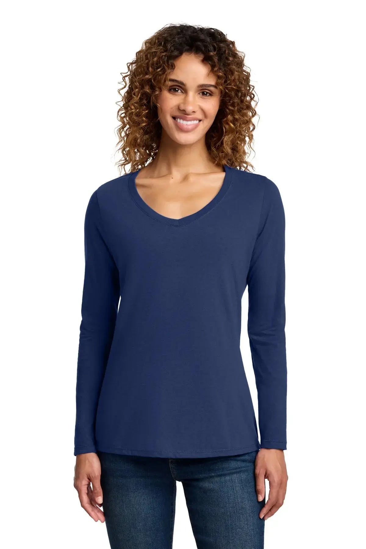 Port & Co™ Women's Long Sleeve Fan Favorite™ V-Neck Tee #LPC450VLS Game Over Merch