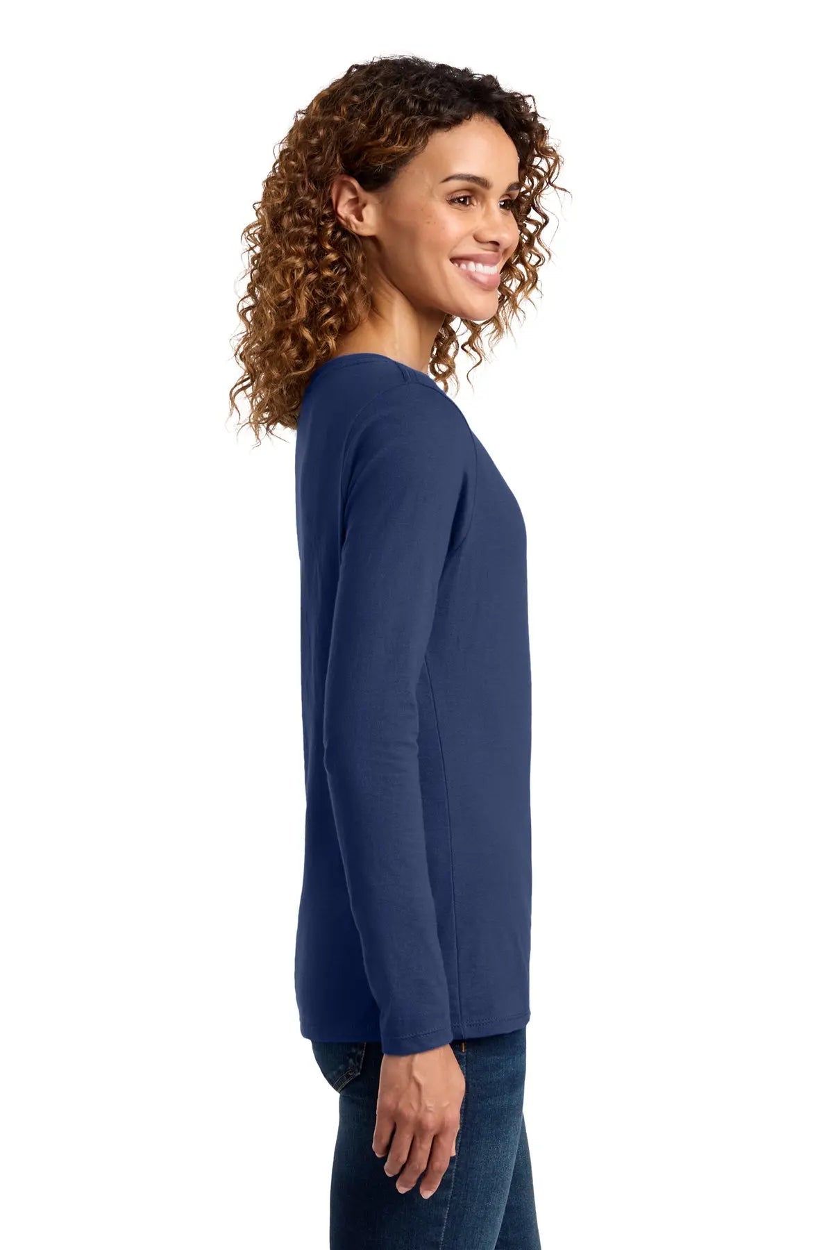 Port & Co™ Women's Long Sleeve Fan Favorite™ V-Neck Tee #LPC450VLS