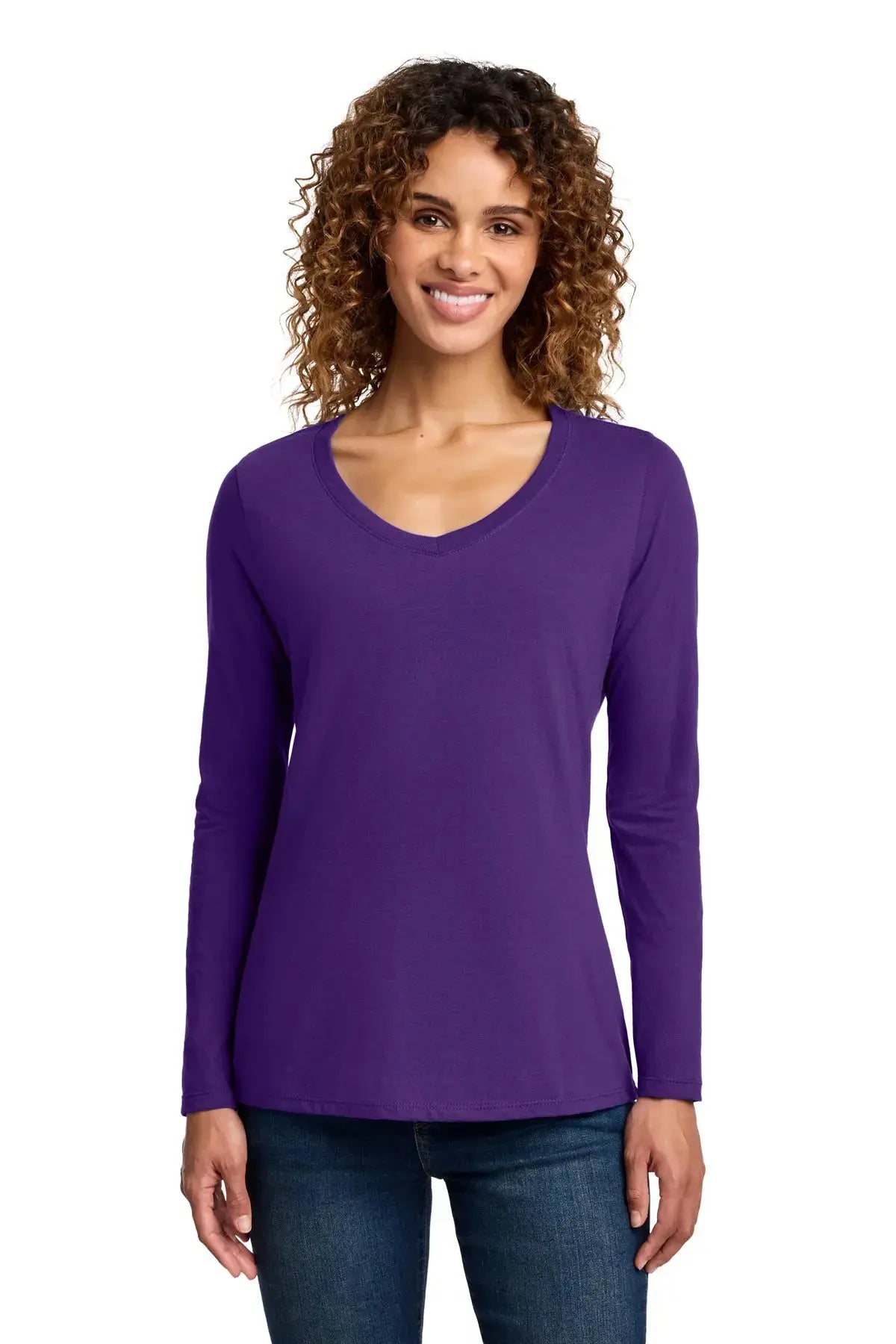 Port & Co™ Women's Long Sleeve Fan Favorite™ V-Neck Tee #LPC450VLS Game Over Merch