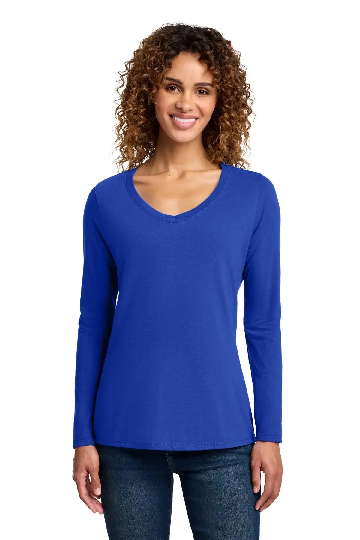Port & Co™ Women's Long Sleeve Fan Favorite™ V-Neck Tee #LPC450VLS Game Over Merch